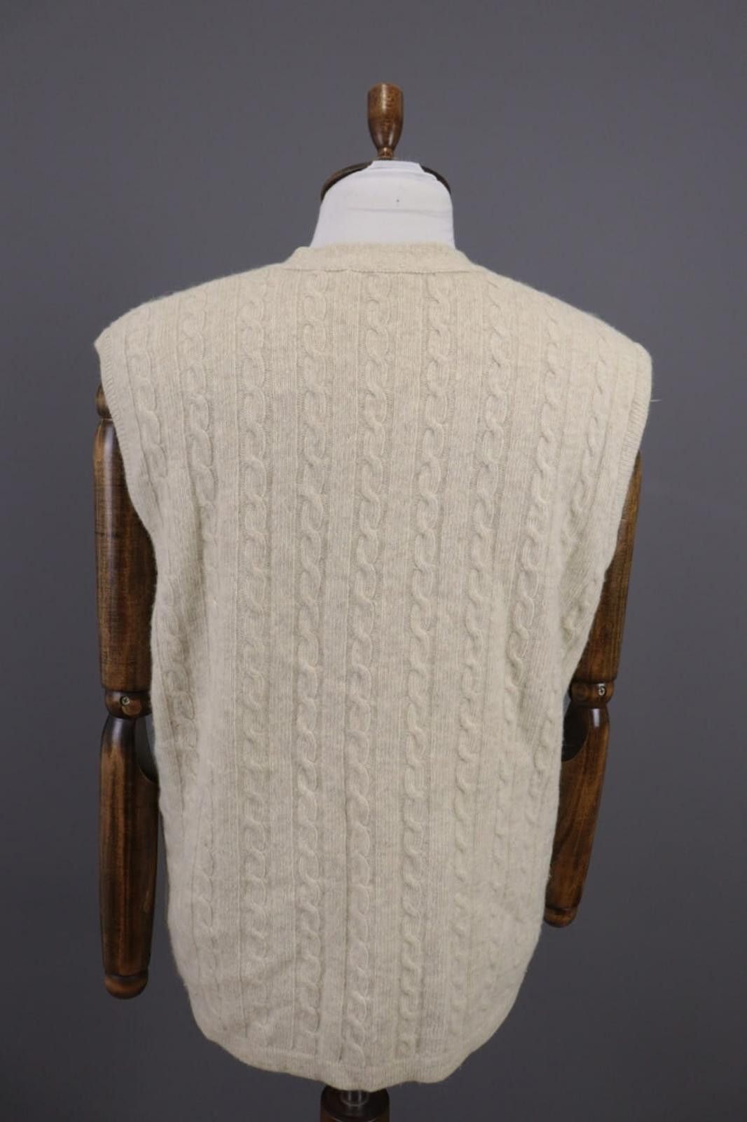 Morgano Morgano Beige Wool Angora Cashmere Gillet Jacket Size 48 Size US M / EU 48-50 / 2 - 11 Thumbnail