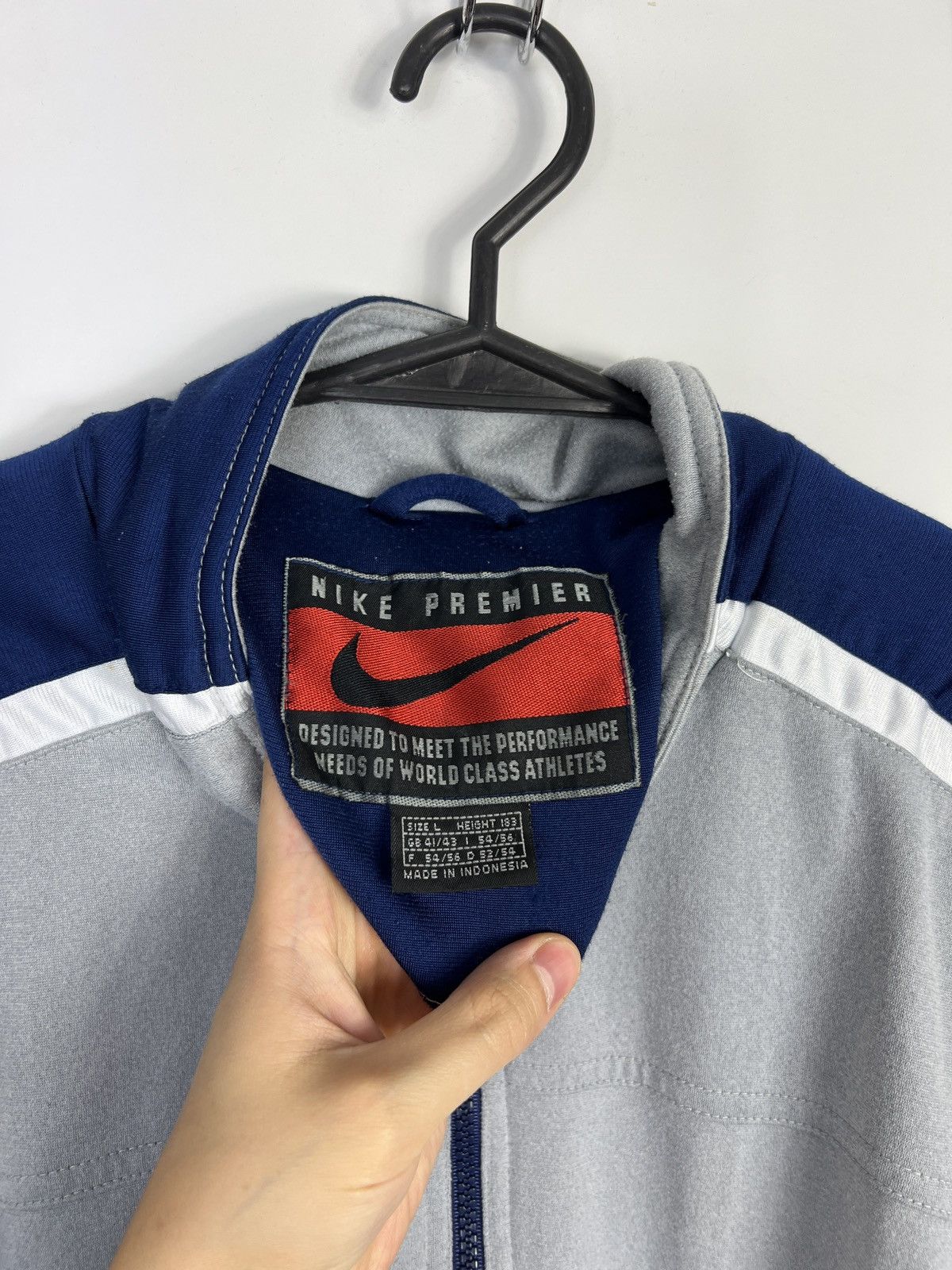 Nike Sweatshirt Nike 3x Logo Swoosh Vintage 80’s 90’s Zipped Size US L / EU 52-54 / 3 - 4 Thumbnail