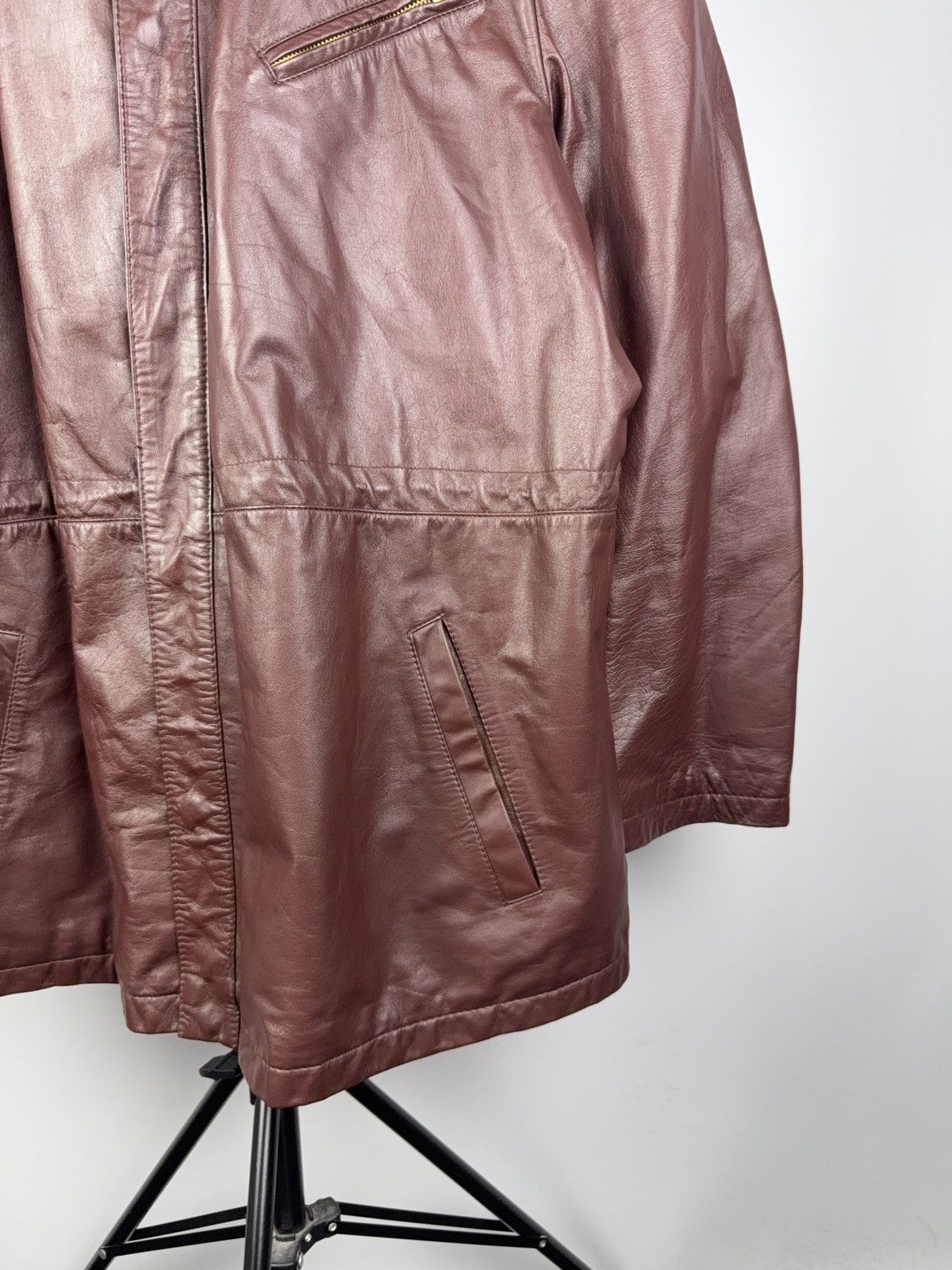 Leather Vintage 90s Avant Garde Y2K Leather MOTO Jacket Rock Punk Size US XL / EU 56 / 4 - 5 Thumbnail