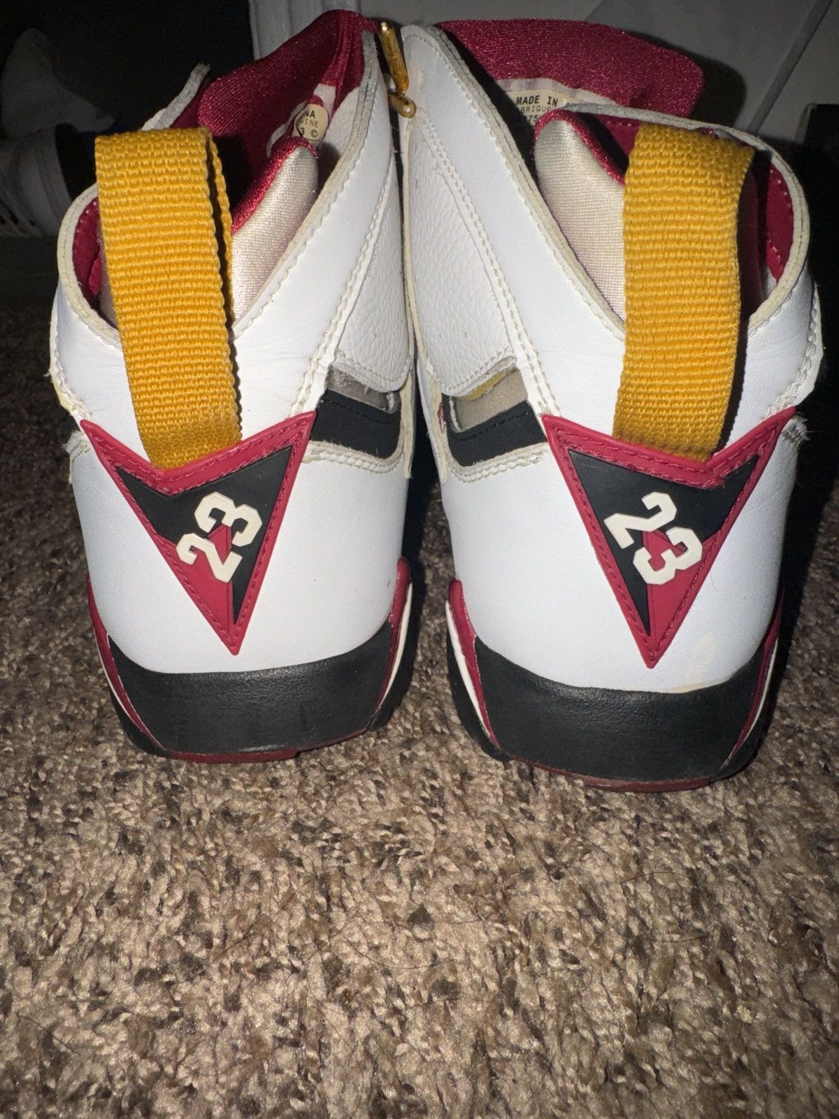 image of Jordan Brand 7 Cardinal 2006 Shoes in White, Men's (Size 8)