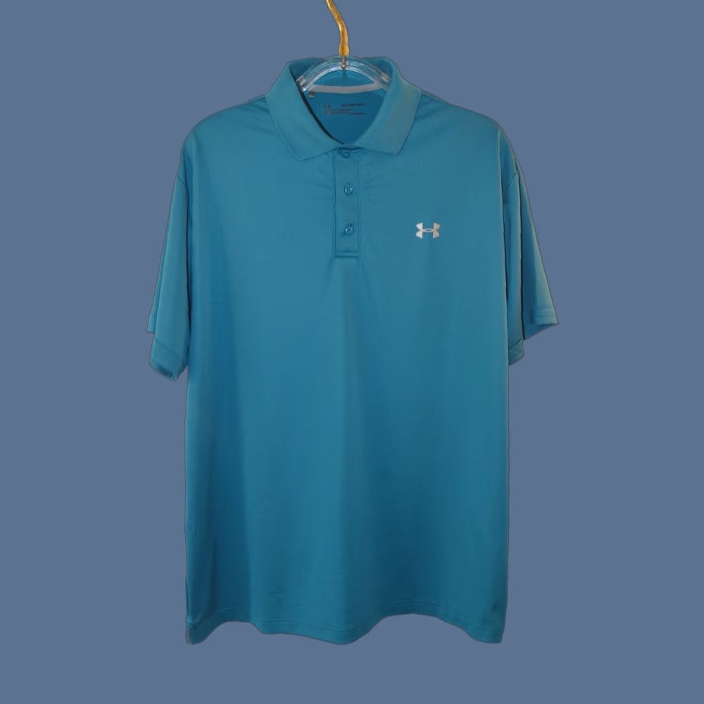 Under Armour Under Armour Performance Polo Shirt Mens 2XL Blue Short Sleeve Golf Activewear Size US XXL / EU 58 / 5 - 1 Thumbnail