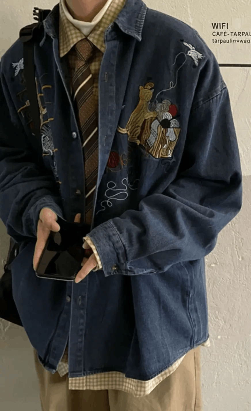 Japanese Brand × Vintage Retro y2k fashion animal embroidered denim shirt aesthetic Size US L / EU 52-54 / 3 - 3 Thumbnail