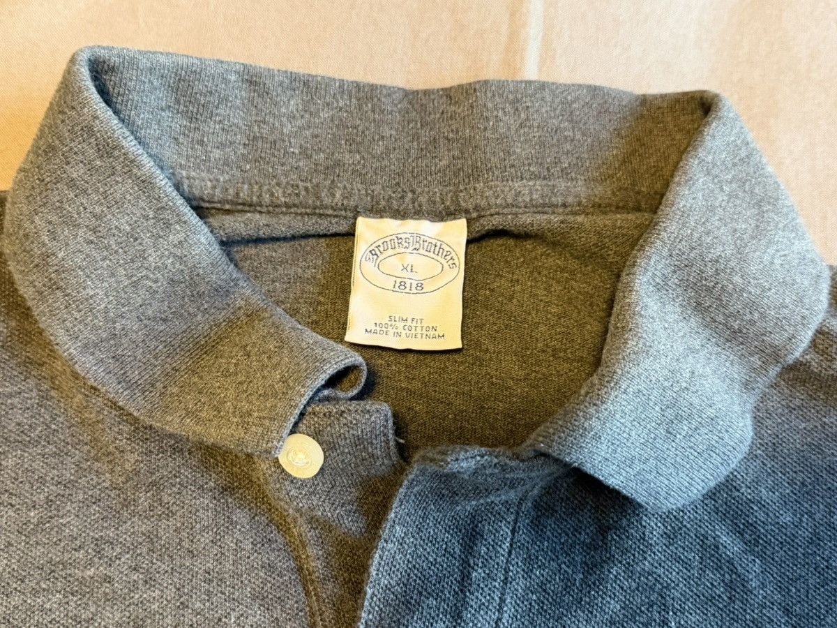 Brooks Brothers Brooks Brothers 1818 Gray Polo Shirt Slim Fit 100% Cotton Size US XL / EU 56 / 4 - 3 Thumbnail