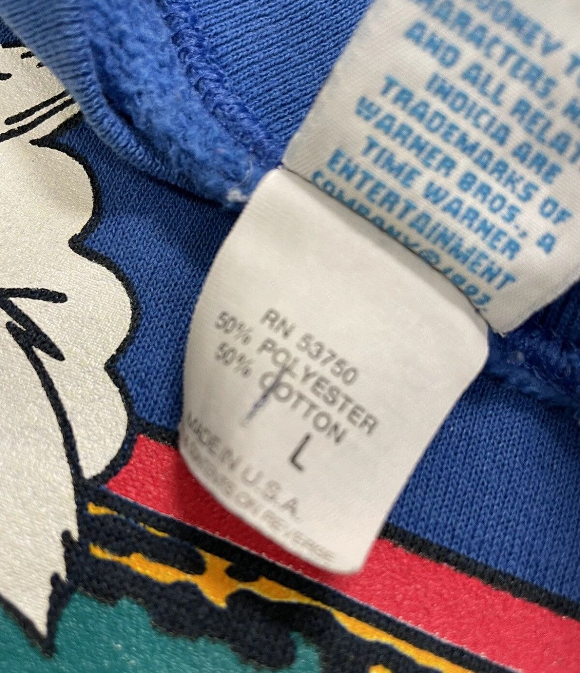 Warner Bros Vintage Tweety Bird Sylvester 1993 Six Flags Sweatshirt L Size US L / EU 52-54 / 3 - 3 Thumbnail