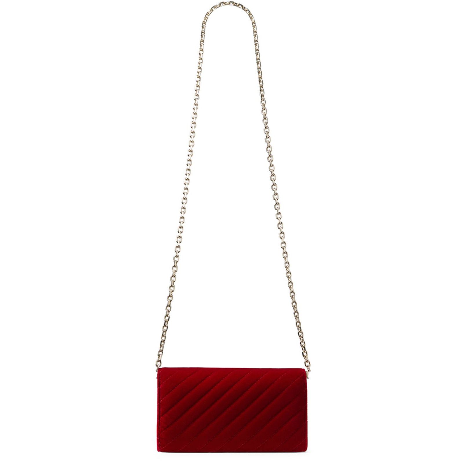 Jimmy Choo JIMMY CHOO Curve Ruby Red Chain Wallet Bag New Size ONE SIZE - 3 Thumbnail