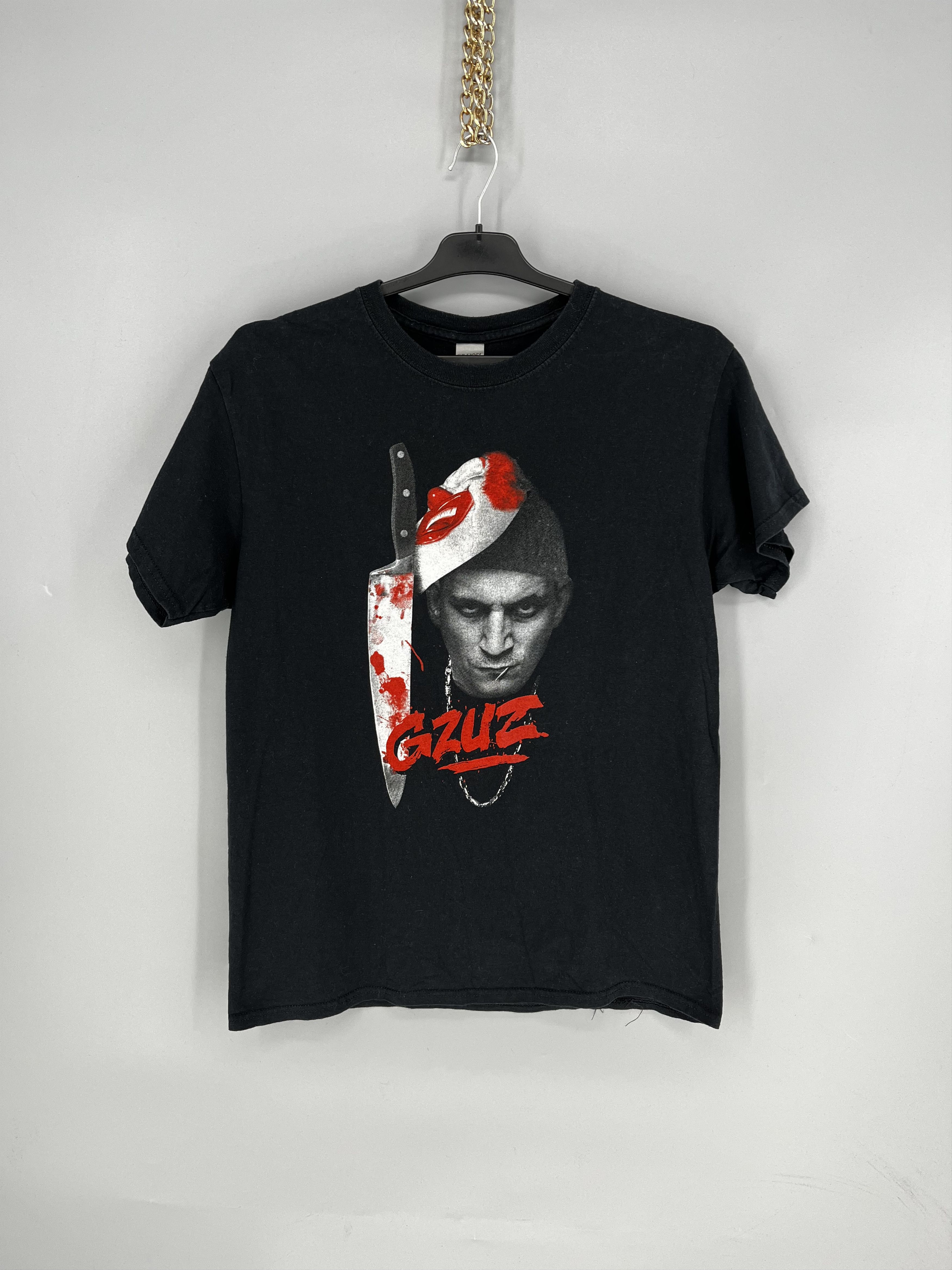 Band Tees GZUZ T-Shirt Knife Print Black Size M Streetwear Rap HipHop Size US M / EU 48-50 / 2 - 1 Thumbnail