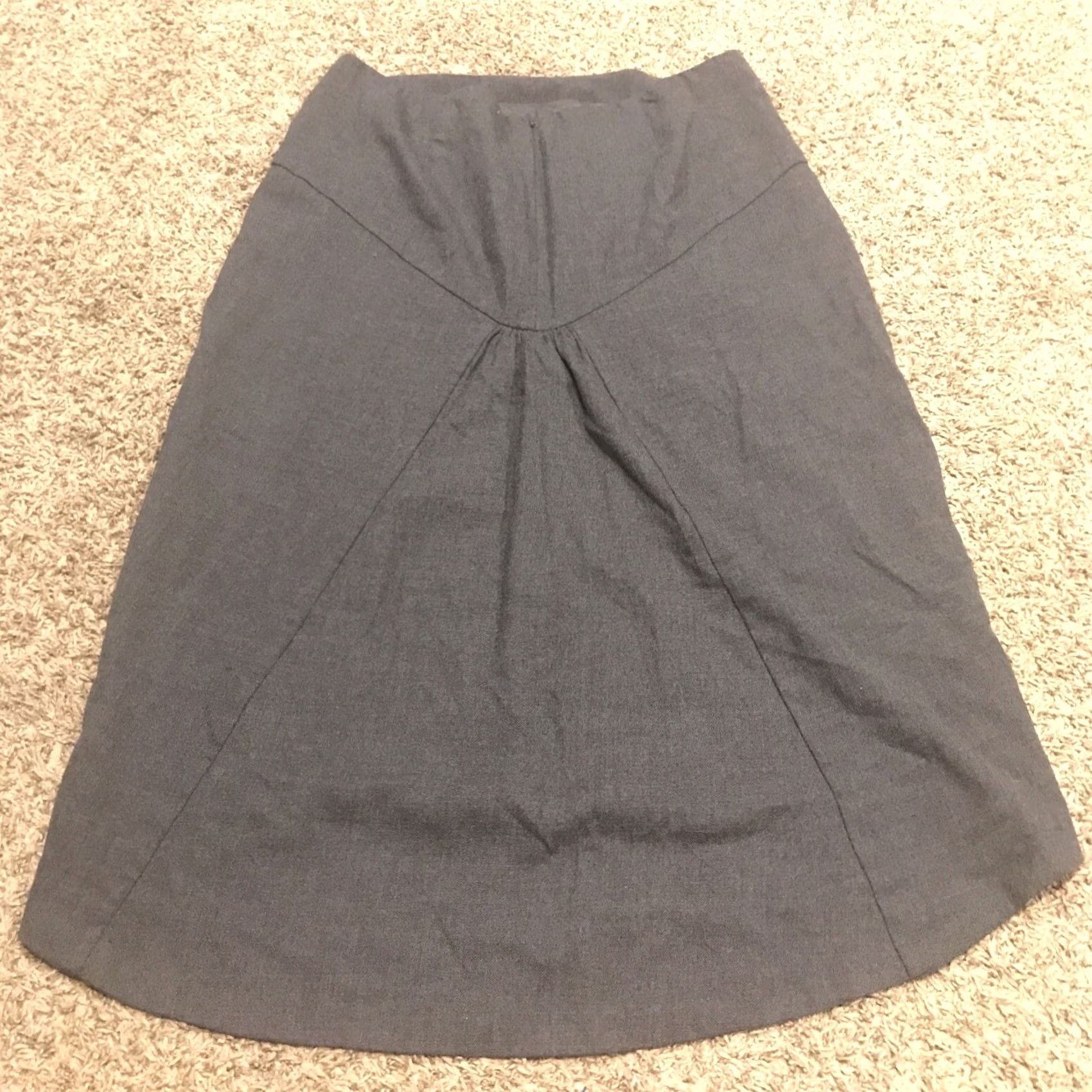 Vintage VINTAGE M.A.G. by Magashoni Skirt Women Midi Straight Pencil Gray Size 10 Wool Blend Zip Rise Mid 31" Length Size 32" / US 10 / IT 46 - 4 Thumbnail