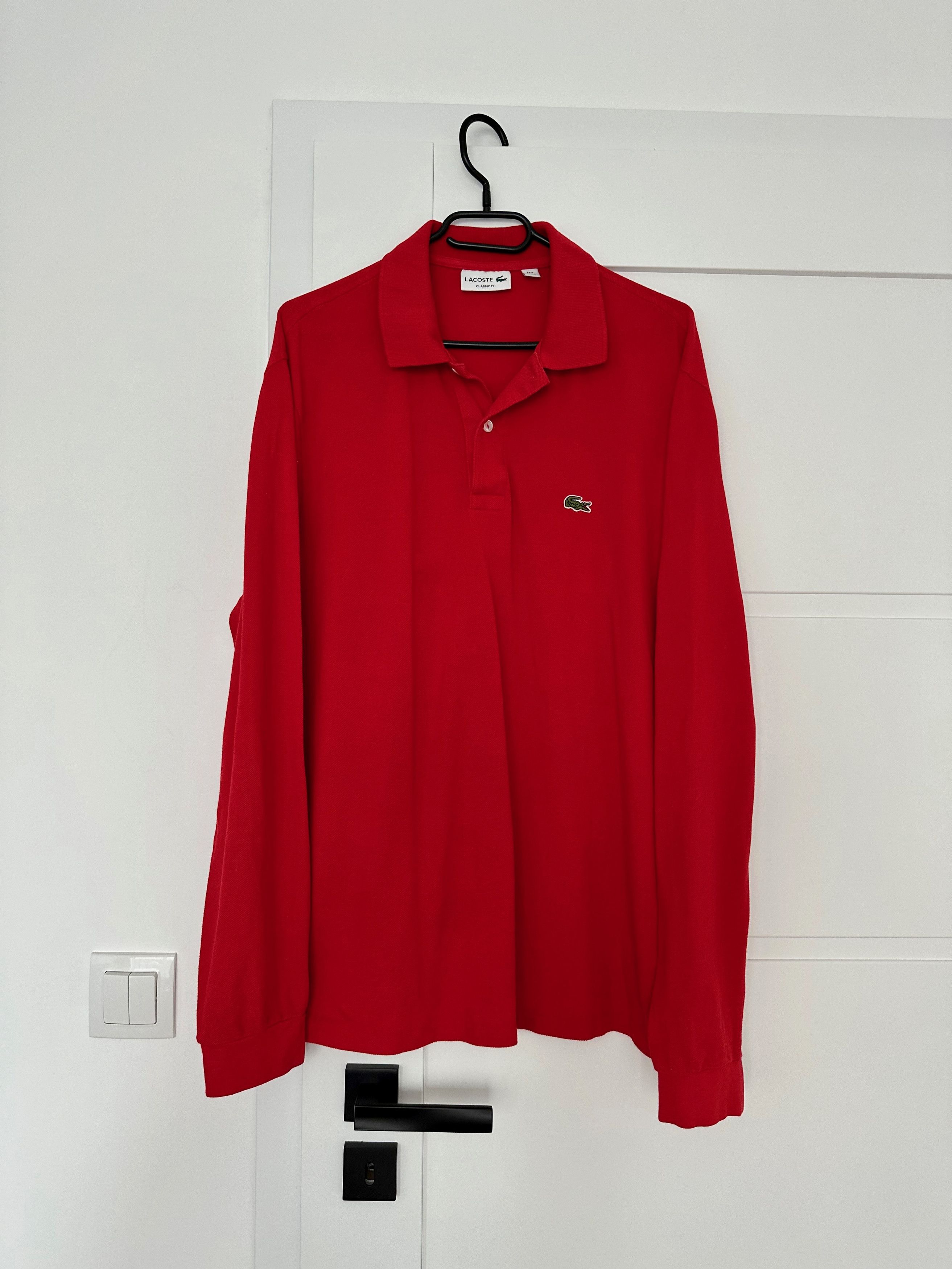 Lacoste Lacoste polo shirt long sleeve red cotton Size US XL / EU 56 / 4 - 1 Thumbnail