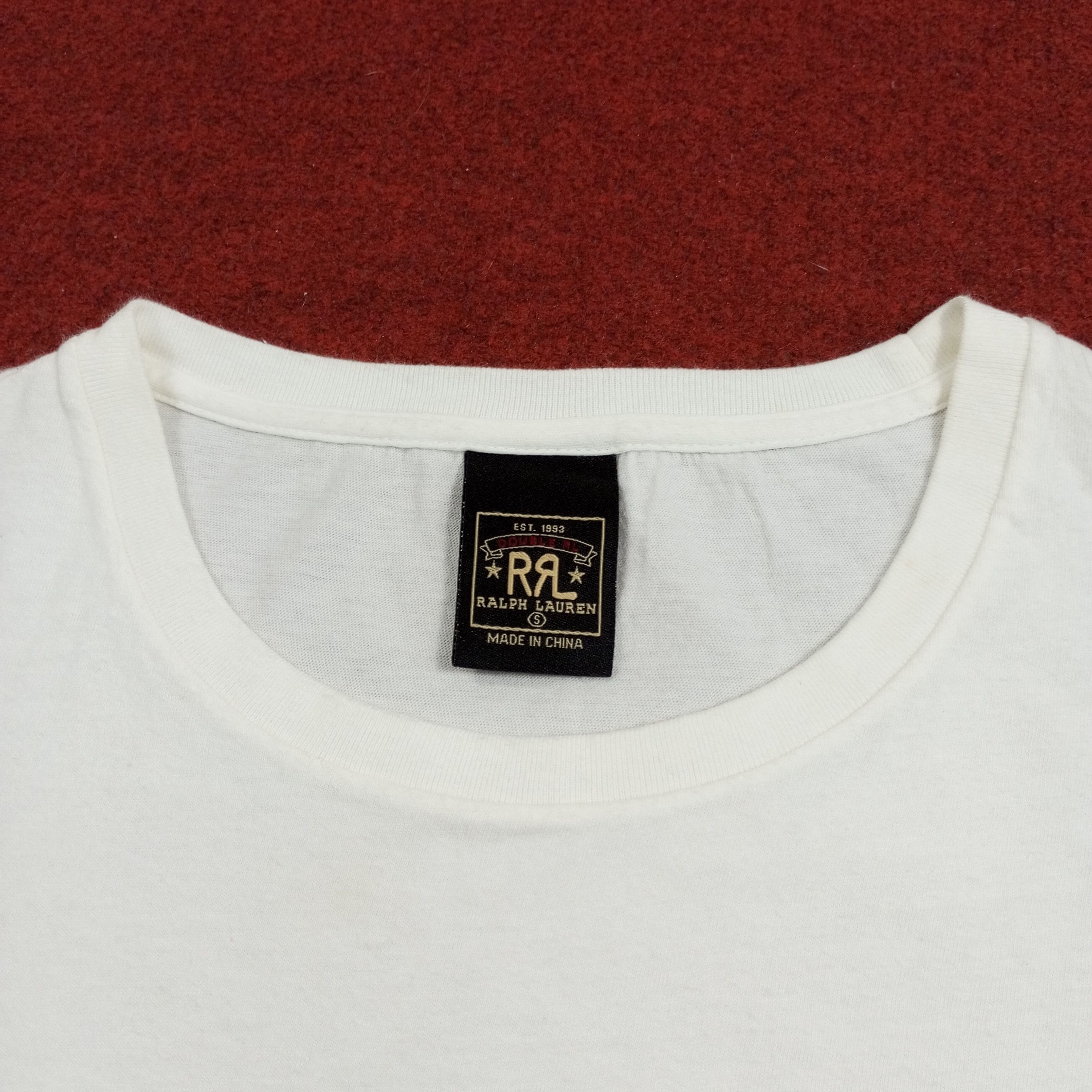 RRL Ralph Lauren × Ralph Lauren × Vintage RRL Ralph Lauren Fashion Brand Center Logo Design Tshirt Size US S / EU 44-46 / 1 - 6 Thumbnail
