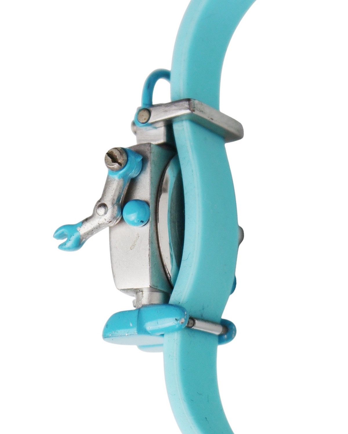 Vintage 2000S DIP’U ROBOT QUARTZ WATCH - BLUE RUBBER STRAP Size ONE SIZE - 5 Thumbnail