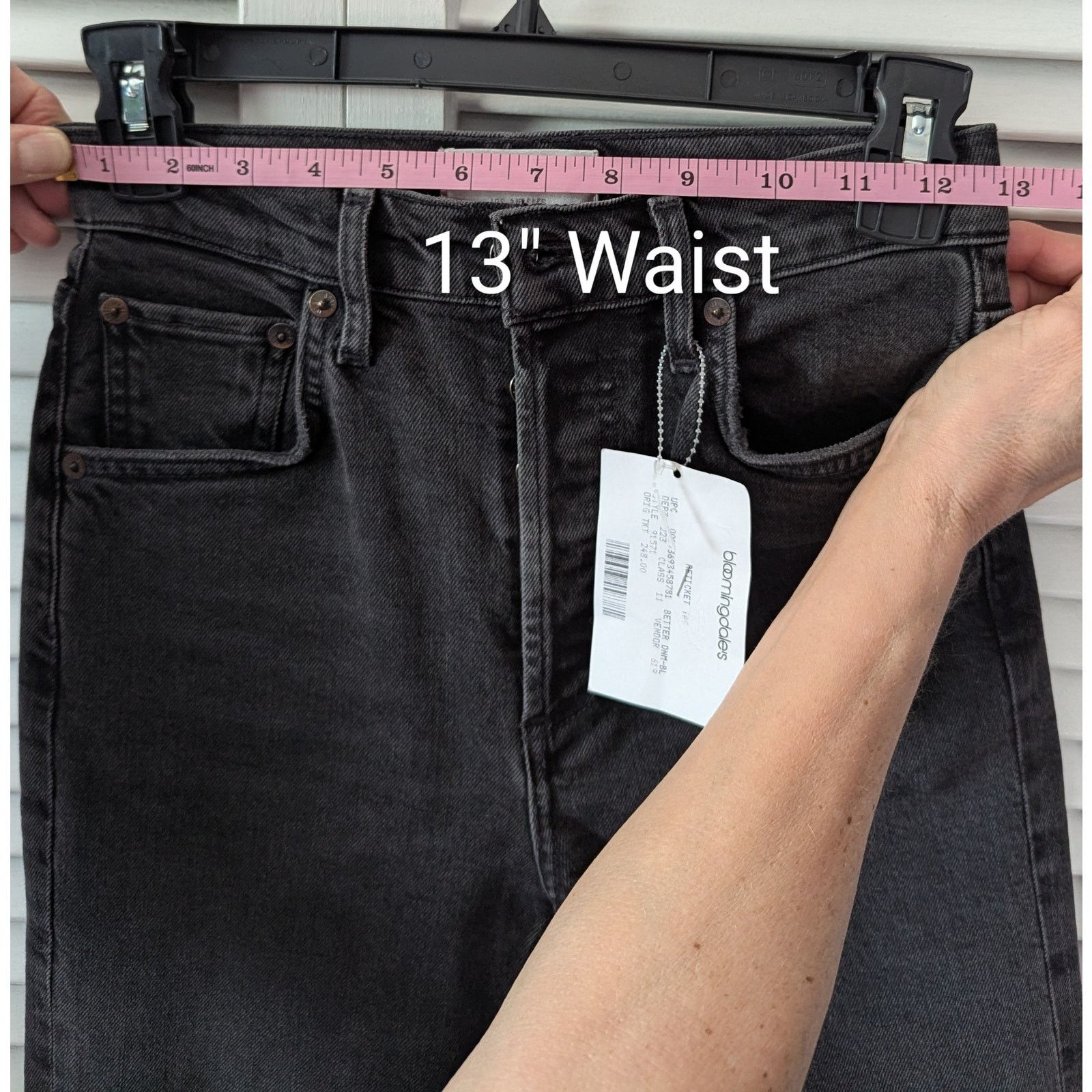 Agolde AGOLDE Button Fly Black Wash Jeans - Sz 0 Size 25" / US 0 / IT 36 - 6 Thumbnail