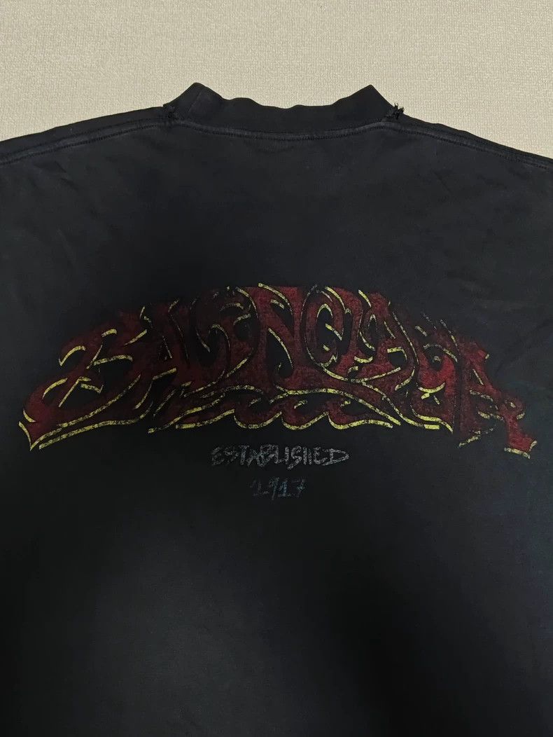 Balenciaga Balenciaga 24ss Disaster Flame Made Old Short Sleeve T-Shir Size US M / EU 48-50 / 2 - 4 Thumbnail