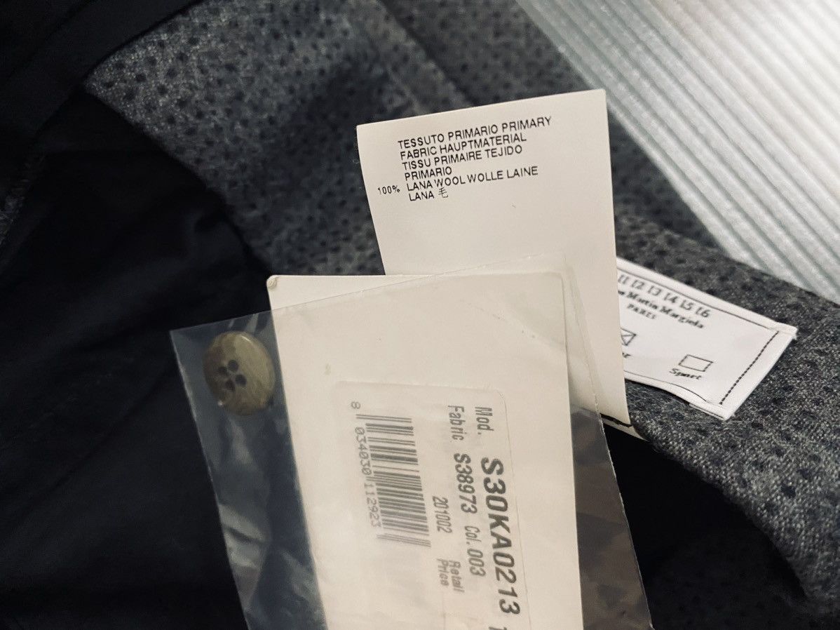 Maison Margiela MM 10 🇮🇹 grey blue dotted felt wool showtime slacks 36 NWT Size US 36 / EU 52 - 17 Thumbnail