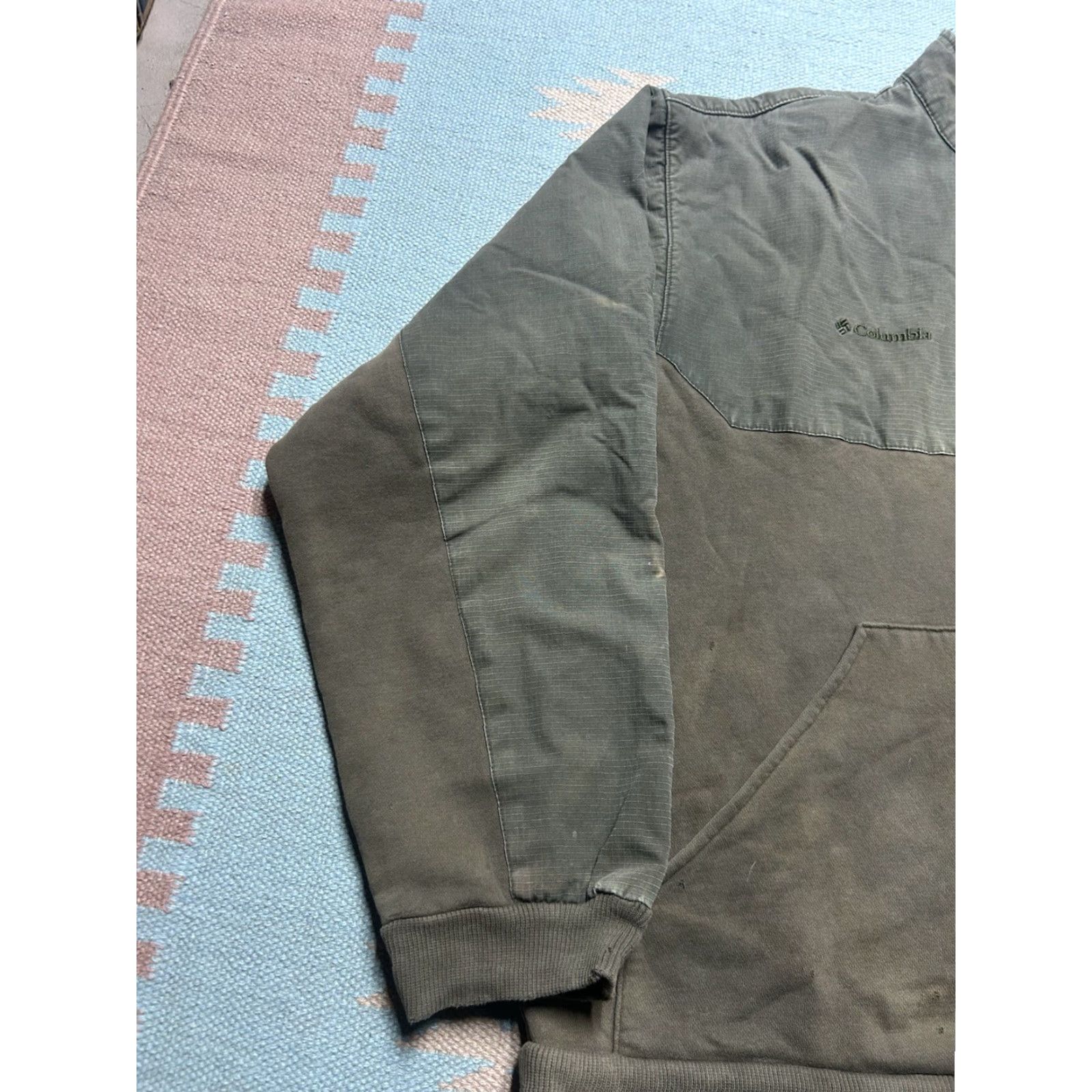 Vintage VINTAGE Columbia Jacket Men L Fleece Lined Green Full Zip Ripstop Sweatshirt Outer Cotton Blend Full Zip Fleece Fool? Size US L / EU 52-54 / 3 - 3 Thumbnail