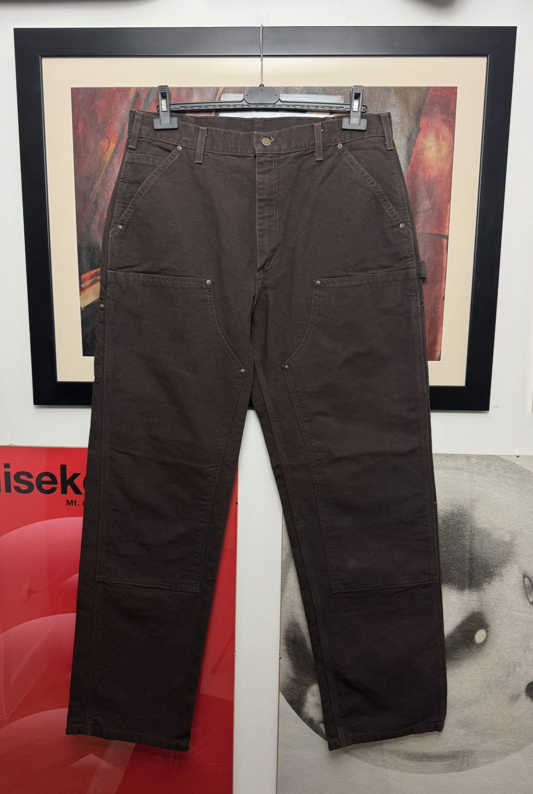 Vintage 90s Carhartt Double Knee Rare Brown Mocha Workwear