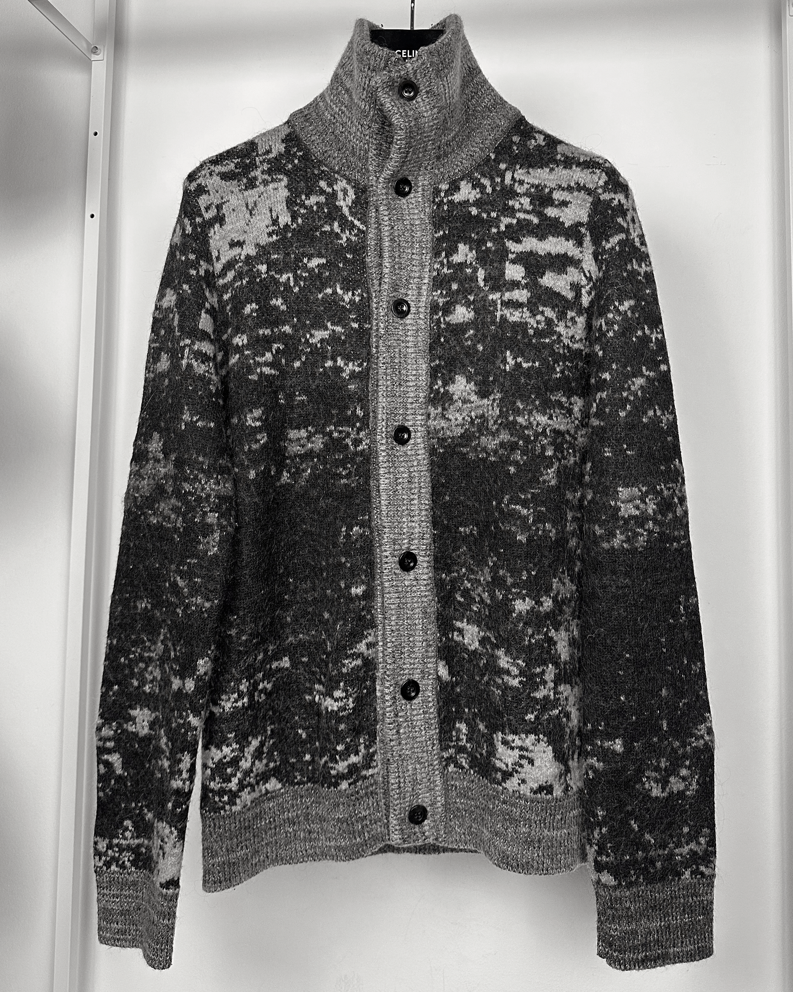 Maison Margiela Maison Margiela Snow Camo Mottled Turtleneck Cardigan Size US M / EU 48-50 / 2 - 5 Thumbnail