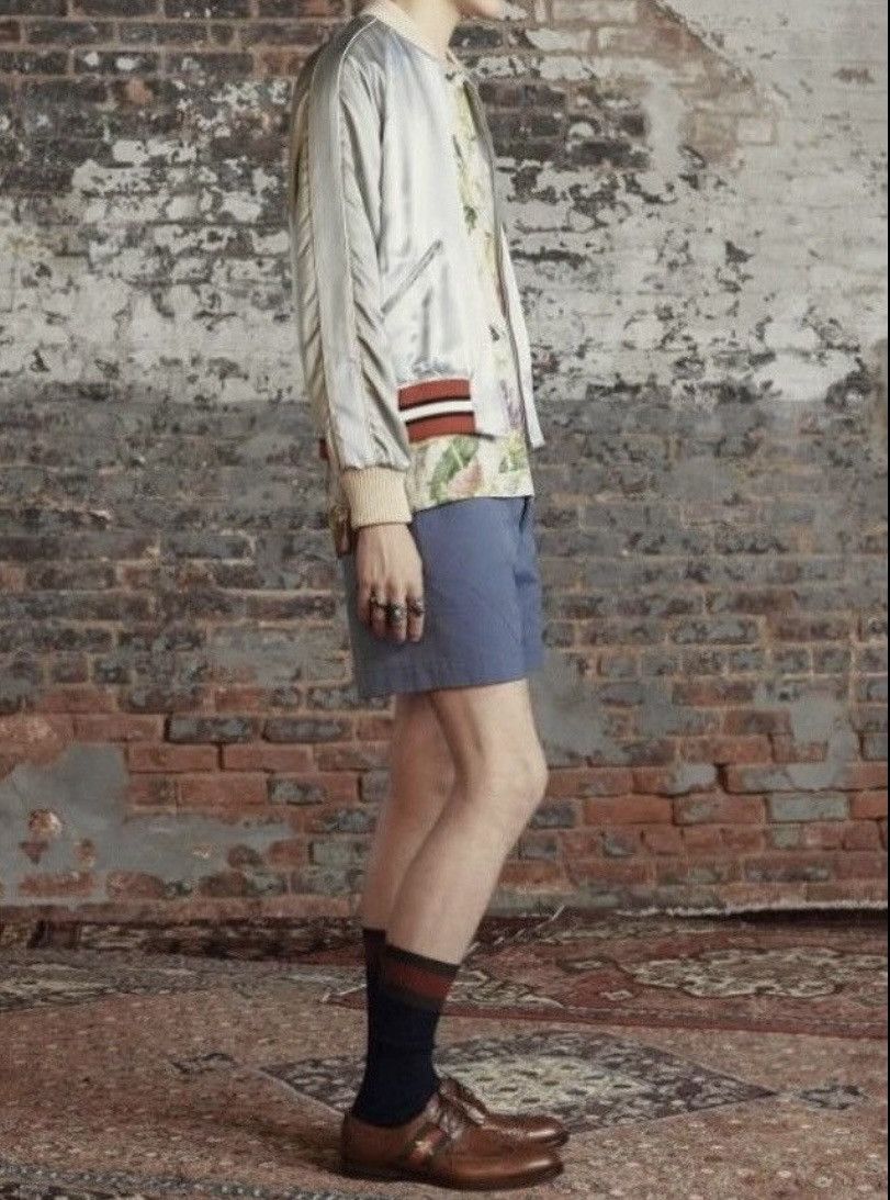Gucci Gucci 🇮🇹 Blind for Love Thunder Blue Resort Bermudas 36 NWT Size US 36 / EU 52 - 6 Thumbnail