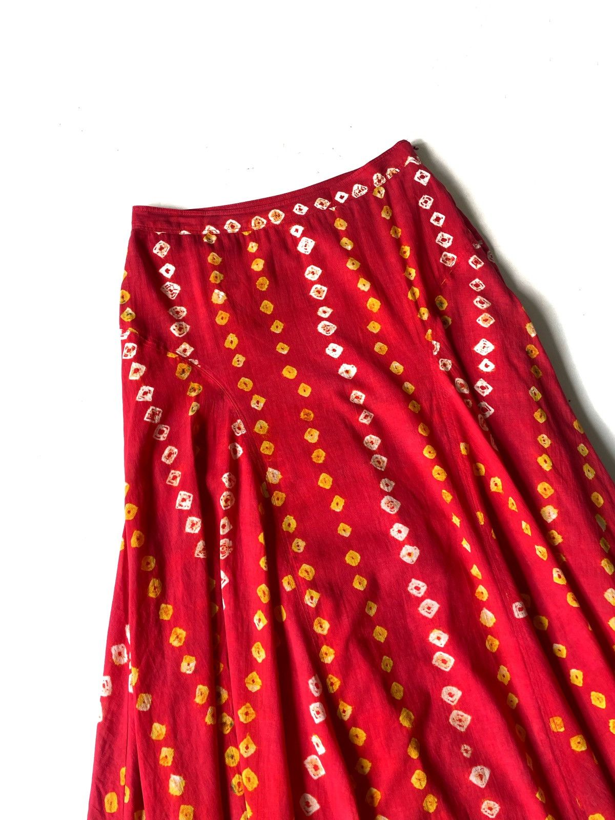 Designer × Polo Ralph Lauren Polo Ralph Lauren Red Cotton Maxi Skirt Size 6/M Made India Size 28" / US 6 / IT 42 - 3 Thumbnail