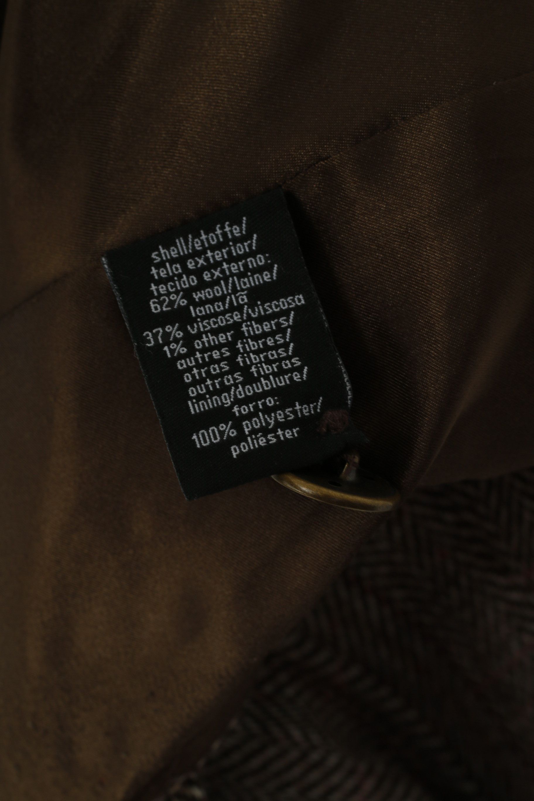 Calvin Klein Calvin Klein Jeans Men XL Jacket Brown Wool 5523 Size US XL / EU 56 / 4 - 5 Thumbnail