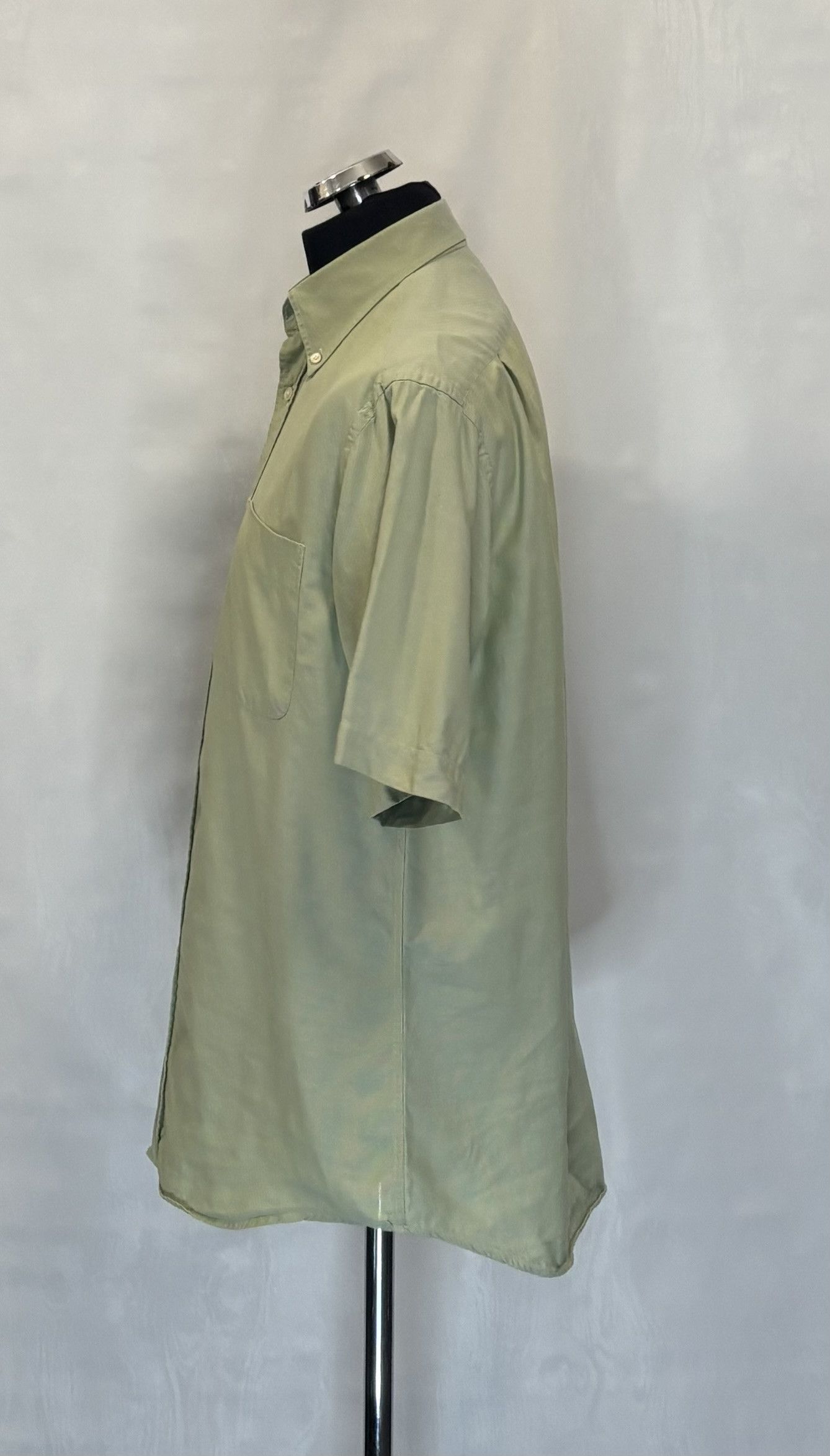 Yves Saint Laurent Yves Saint Laurent Green shirt vintage size 39 Size US L / EU 52-54 / 3 - 3 Thumbnail