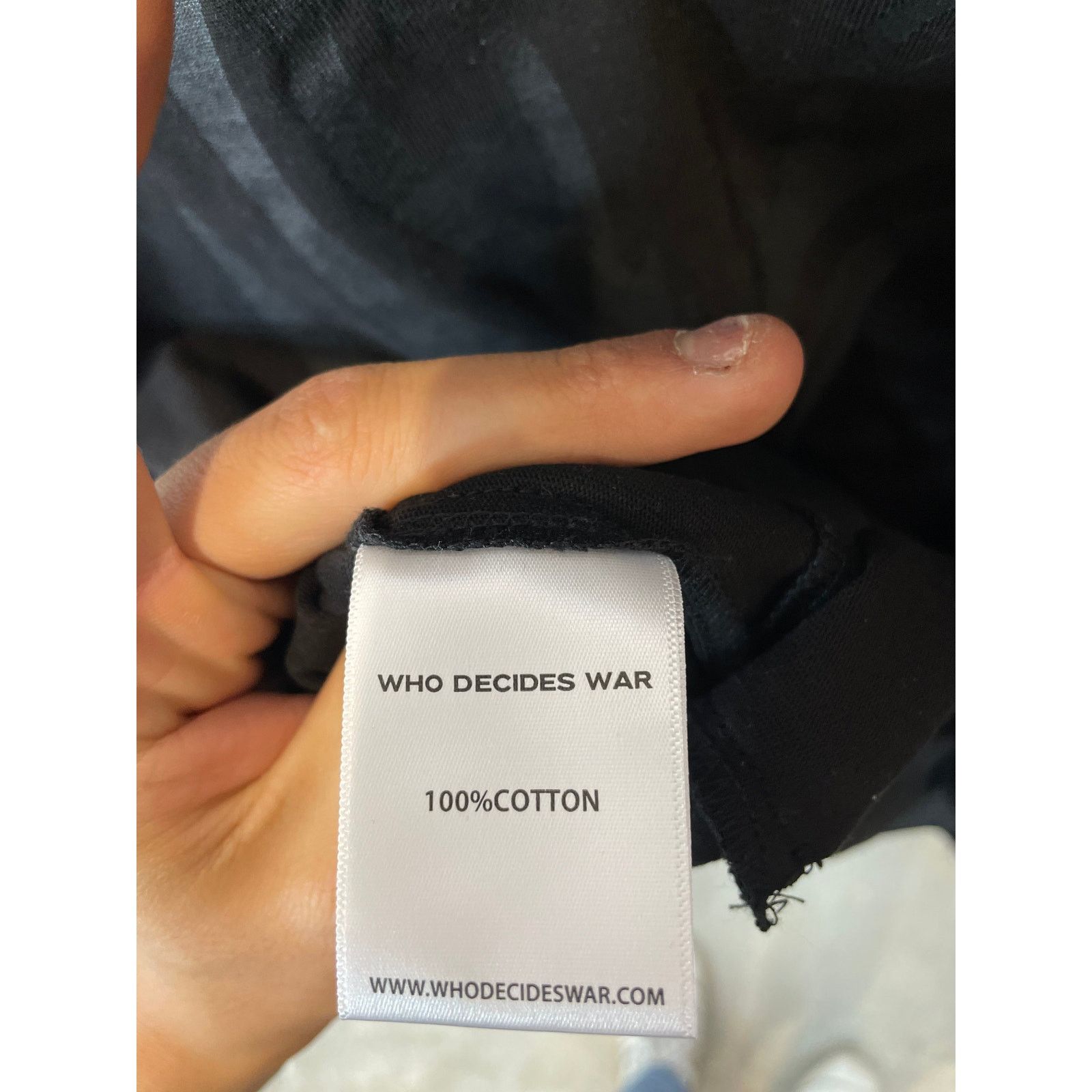 Who Decides War WDW Black Double LS Tonal New XL Size US XL / EU 56 / 4 - 5 Thumbnail