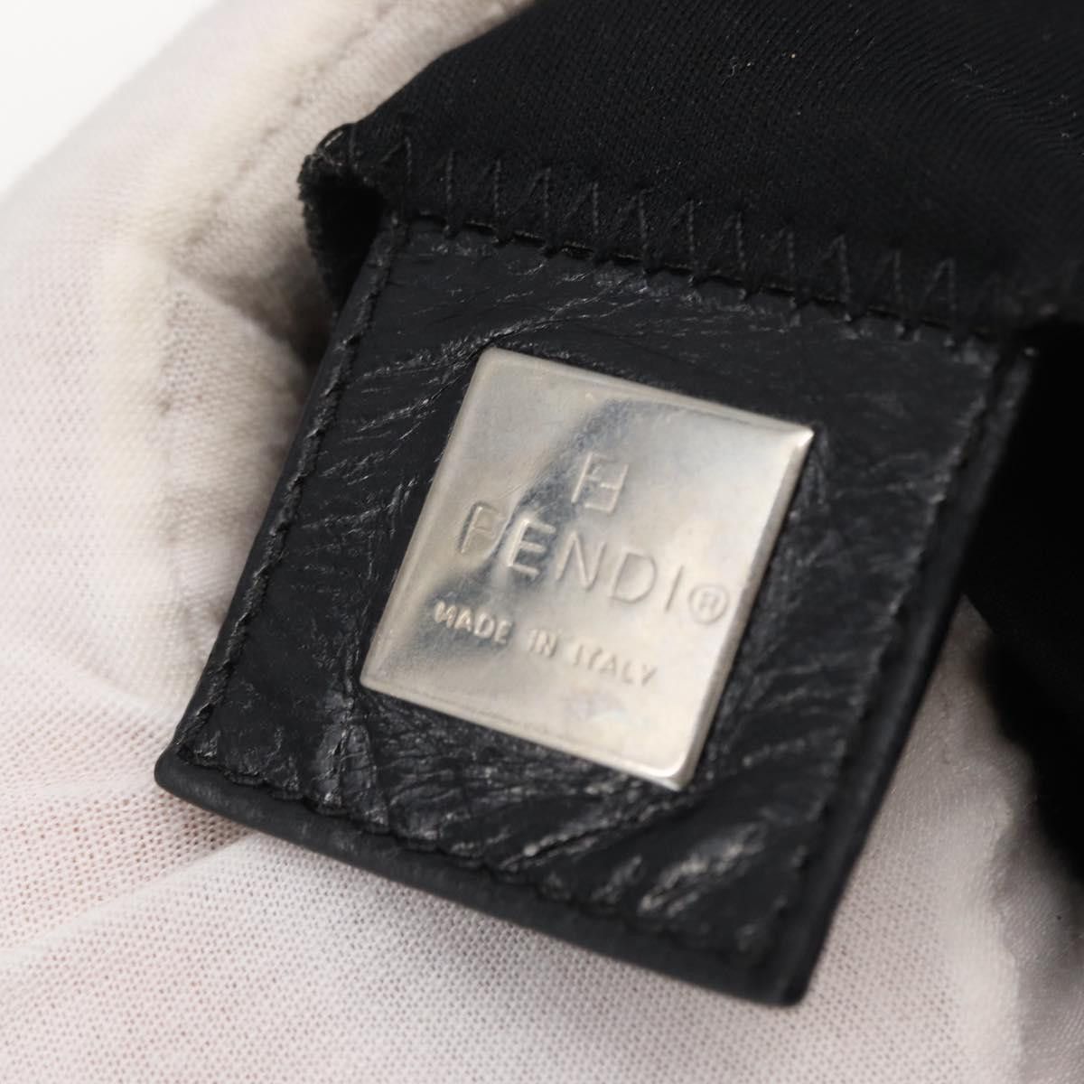 Fendi FENDI Mamma Baguette Shoulder Bag Nylon Black Silver Auth Size ONE SIZE - 20 Thumbnail