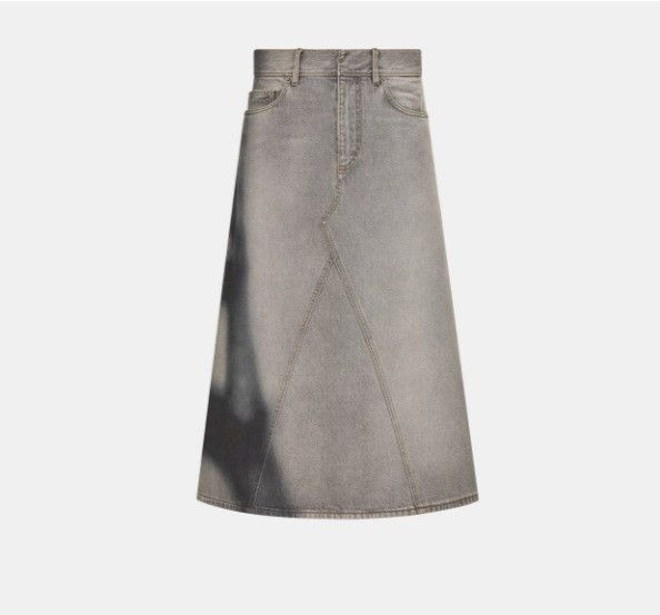 Dior o1w1db10425 422J19A Midi Skirt in Grey & Black Size 26" / US 2 / IT 38 - 1 Thumbnail