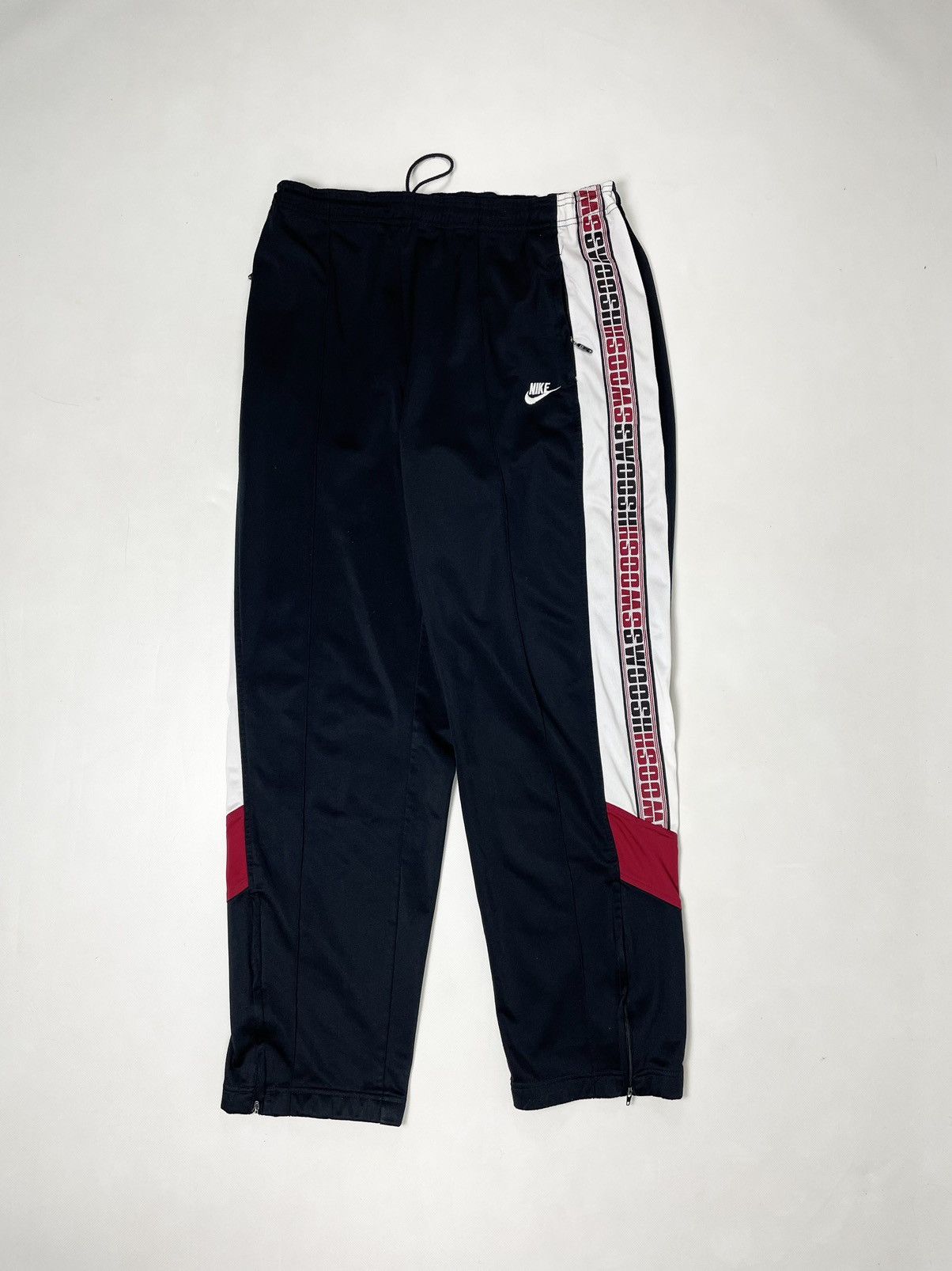 Nike Nike 🧨 vintage lampass swoosh black nylon sports pants Size US 36 / EU 52 - 1 Thumbnail