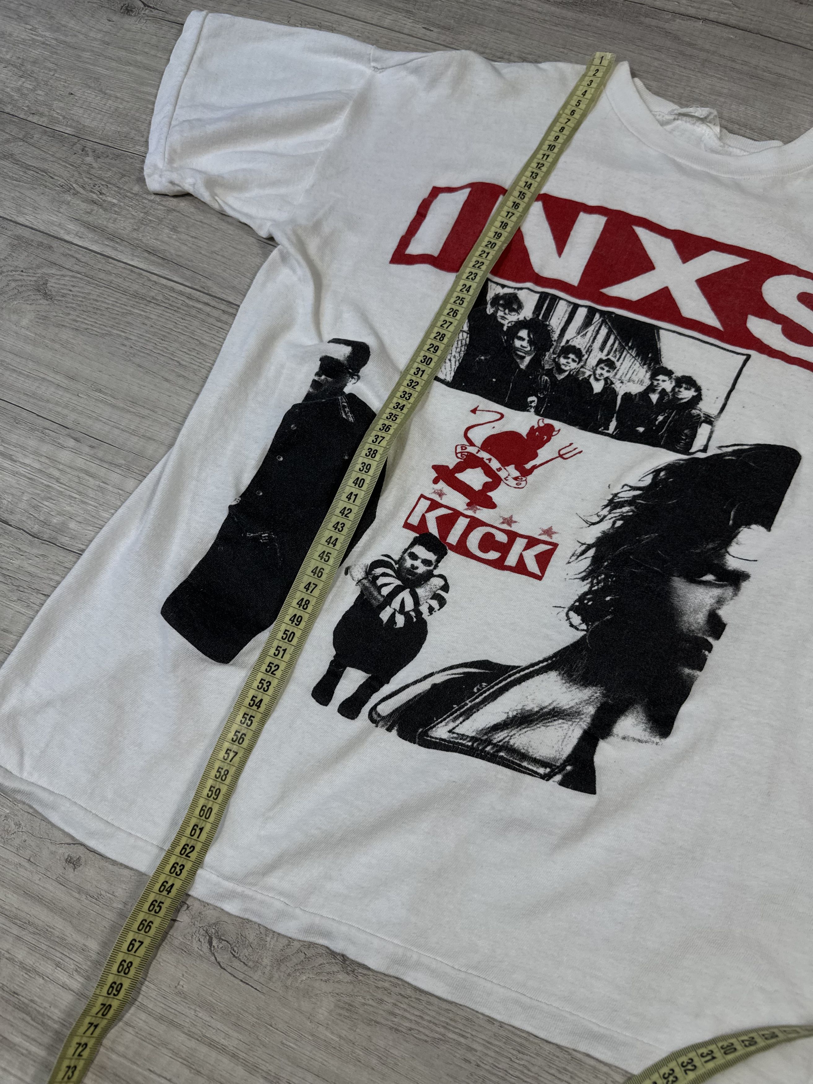 Band Tees INXS Kick Diablo 1987 Vintage 80s Australian Rock Band Size US M / EU 48-50 / 2 - 9 Thumbnail