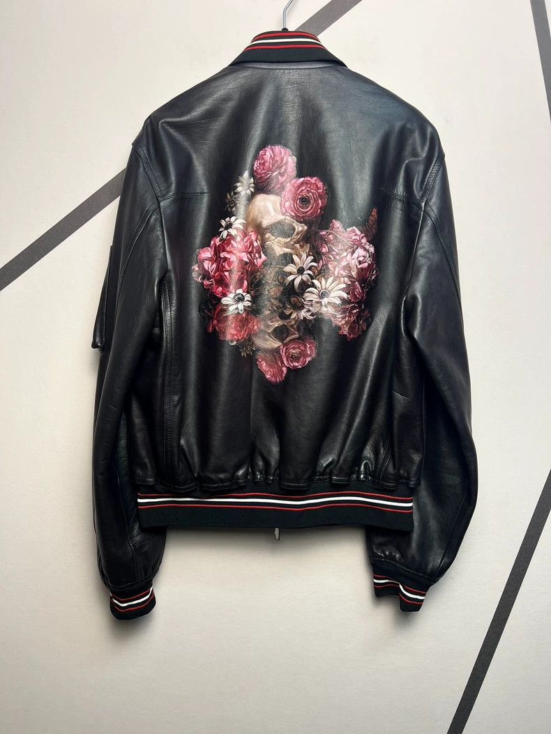 Dior Dior Homme Skull Rose Leather Jacket-dmc Size US L / EU 52-54 / 3 - 1 Thumbnail