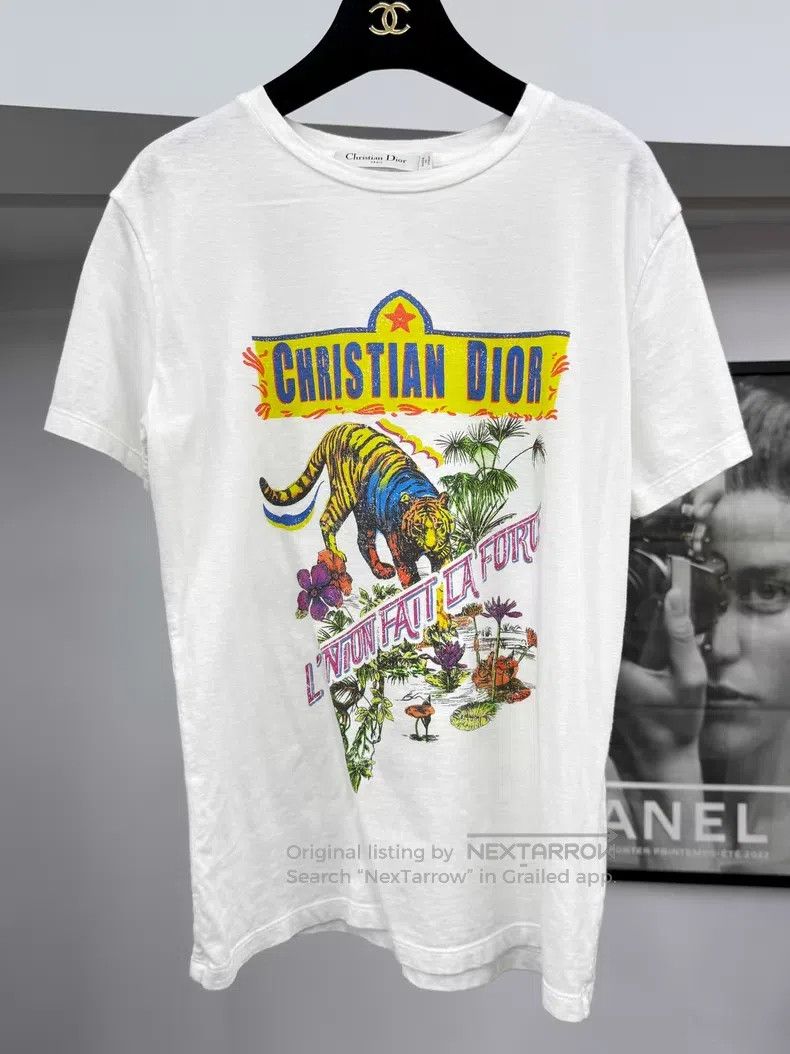 Dior Dior White Zoo Printed Tiger T-shirt Size S / US 4 / IT 40 - 1 Thumbnail