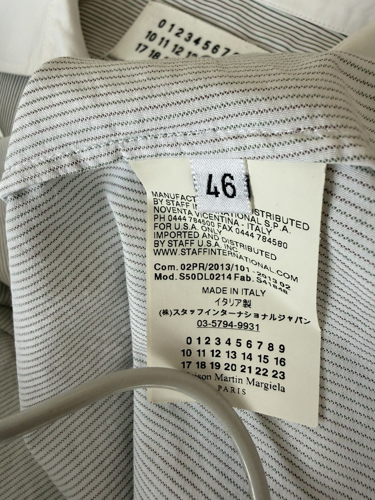 Maison Margiela Maison Margiela Slim Striped White Shirt Size US S / EU 44-46 / 1 - 8 Thumbnail