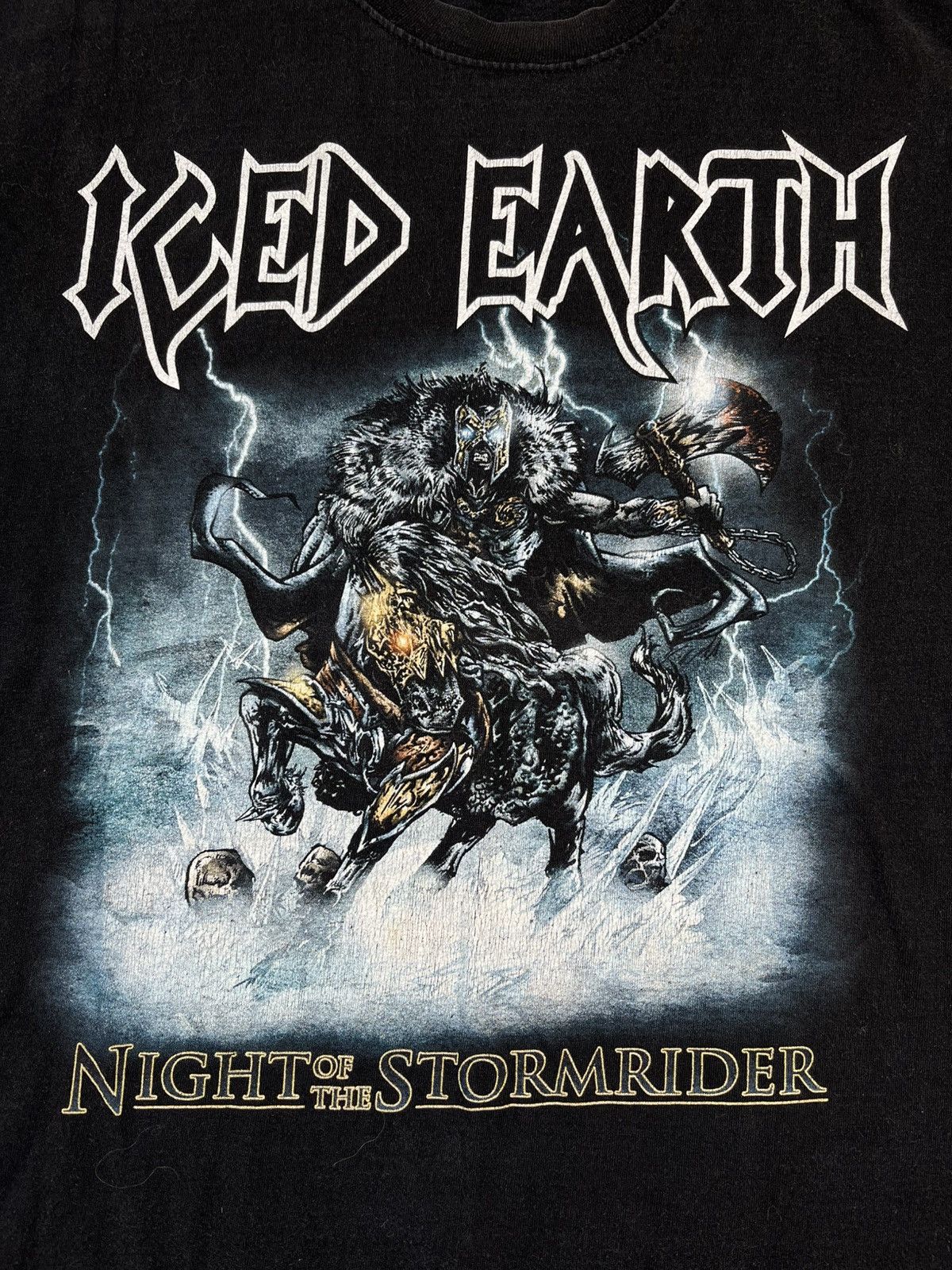Band Tees Iced Earth Night of the Stormrider Band Tee Faded Vintage Size US XL / EU 56 / 4 - 4 Thumbnail