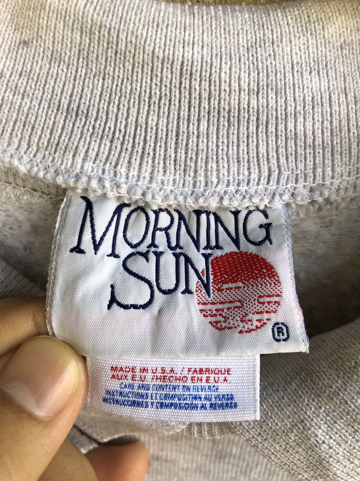 Jerzees × Vintage Vintage 90s Morning Sun Jerzees polos sweatshirt Size US L / EU 52-54 / 3 - 8 Thumbnail