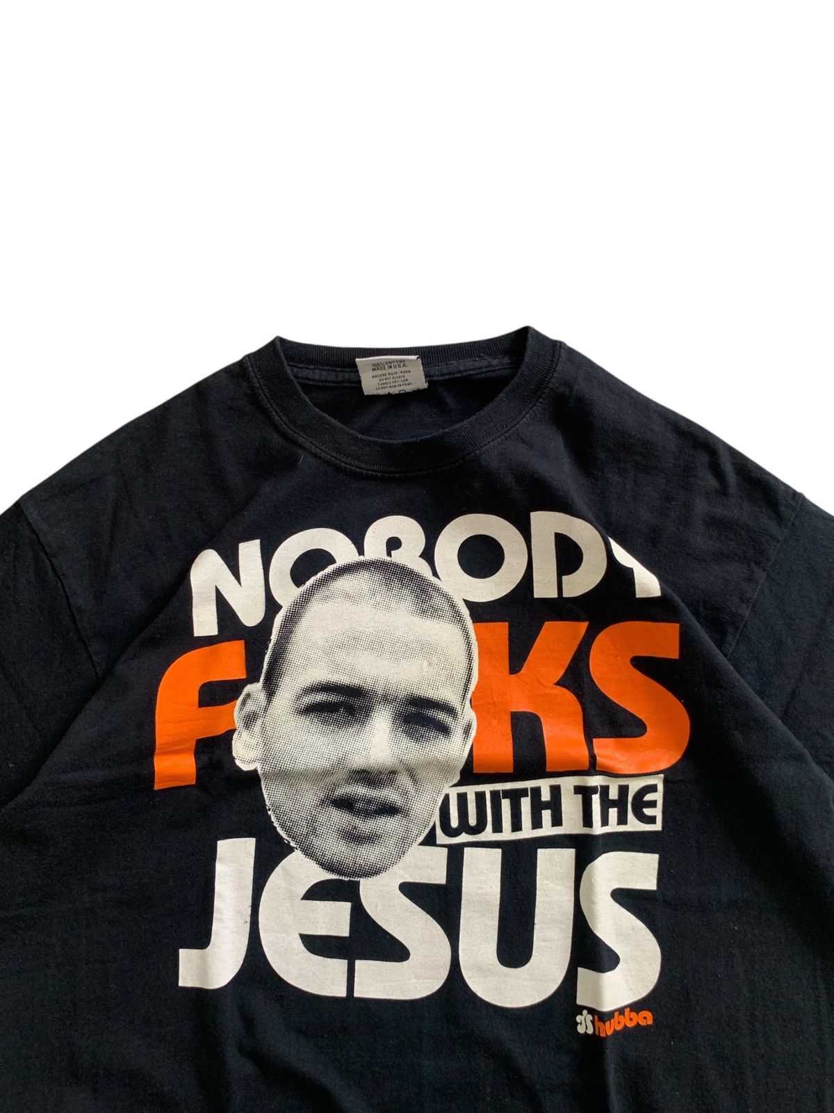 Vintage Vintage 90s Hubba Skateboards USA Jesus Tshirt Size US L / EU 52-54 / 3 - 3 Thumbnail