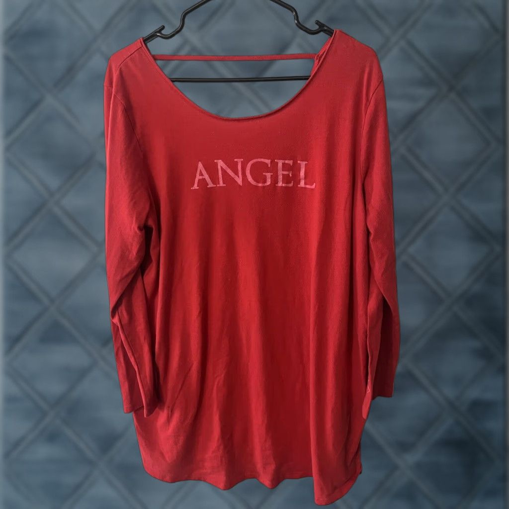 Victoria's Secret Victoria's Secret Top Shirt XL Long Sleeve Red Knit Polyester Round Neck Pullover Casual Ladies Seasonal Love Vintage: No Size XL / US 12-14 / IT 48-50 - 1 Thumbnail