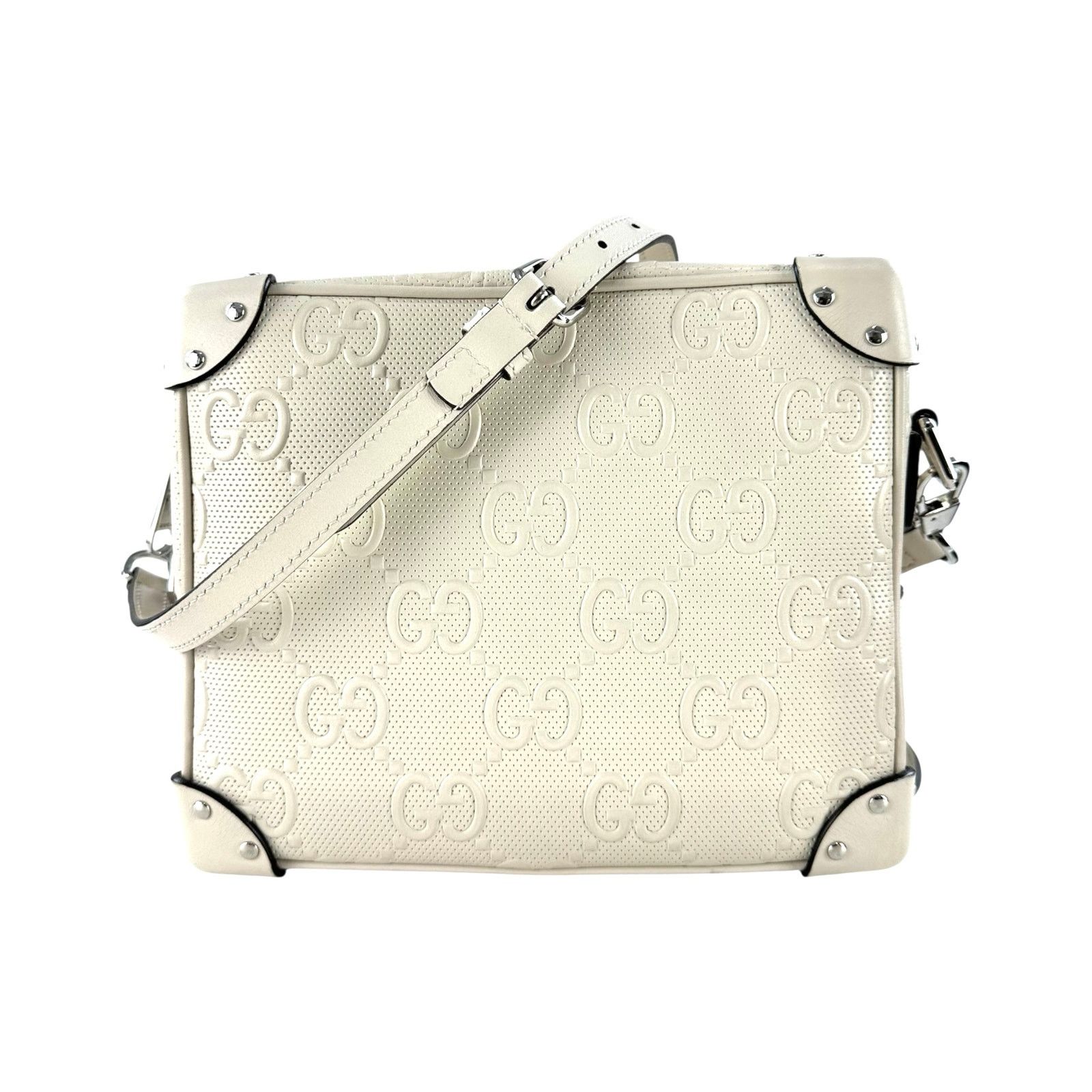 Gucci Gucci Ivory GG Embossed Shoulder Bag Size ONE SIZE - 1 Thumbnail