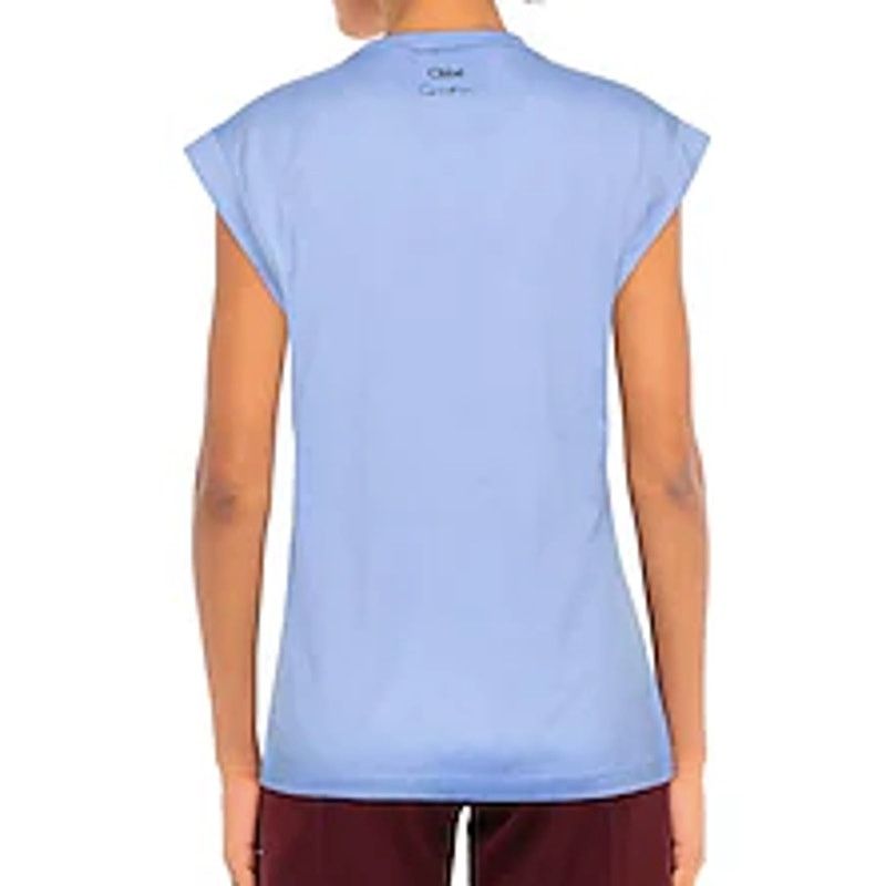 Chloe Corita Kent Graphic print Cotton jersey T shirt Tender Blue Size M / US 6-8 / IT 42-44 - 3 Thumbnail