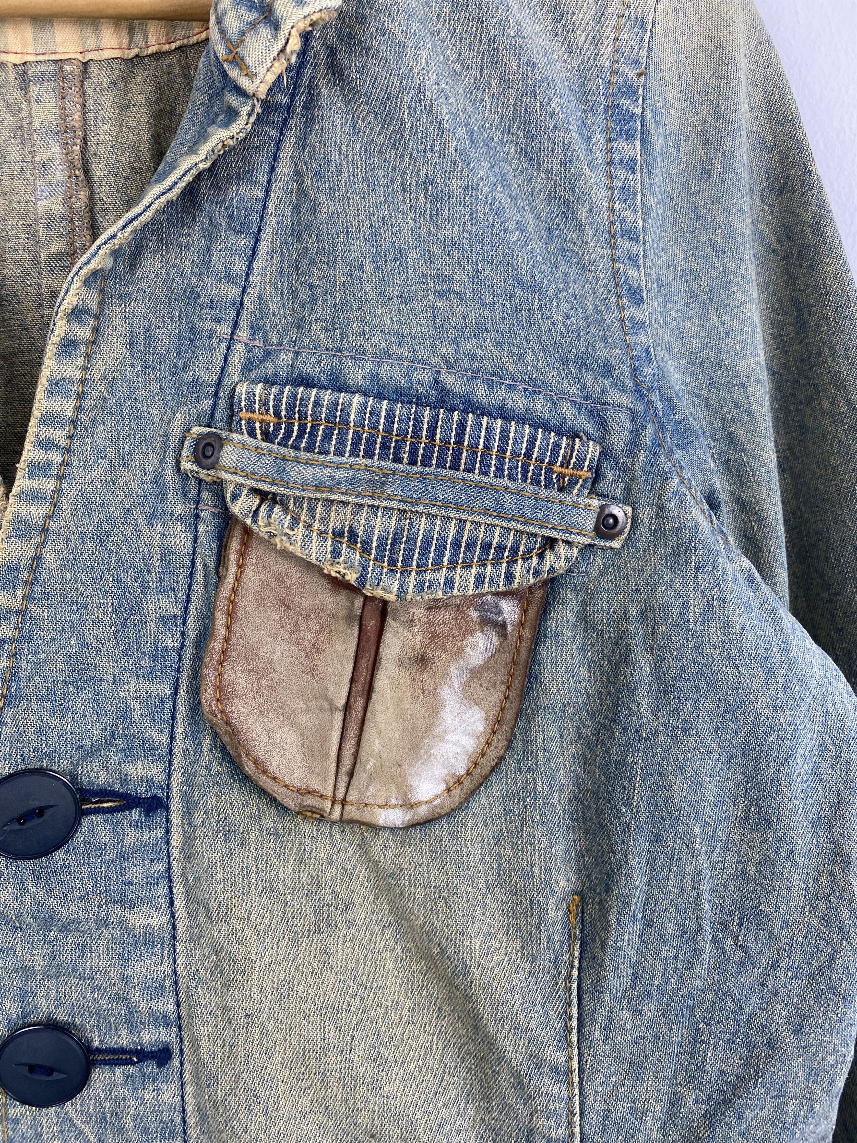Japanese Brand Vintage Cube Sugar Multi Pocket Button Up Denim Jacket J2006 Size US S / EU 44-46 / 1 - 9 Thumbnail