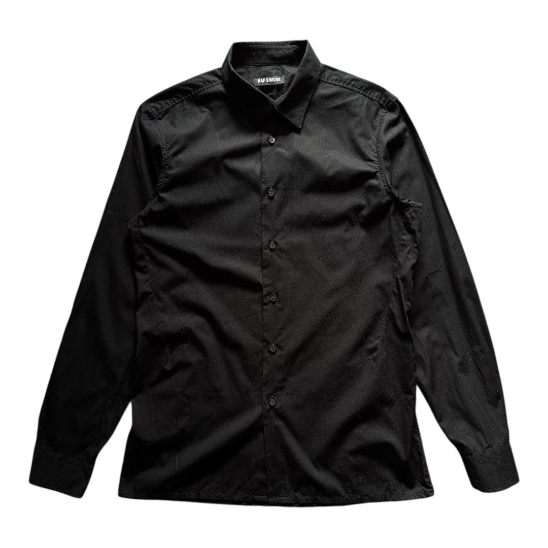 Raf Simons Raf Simons Black Darted Double Collar Oxford Shirt Size US M / EU 48-50 / 2 - 1 Thumbnail