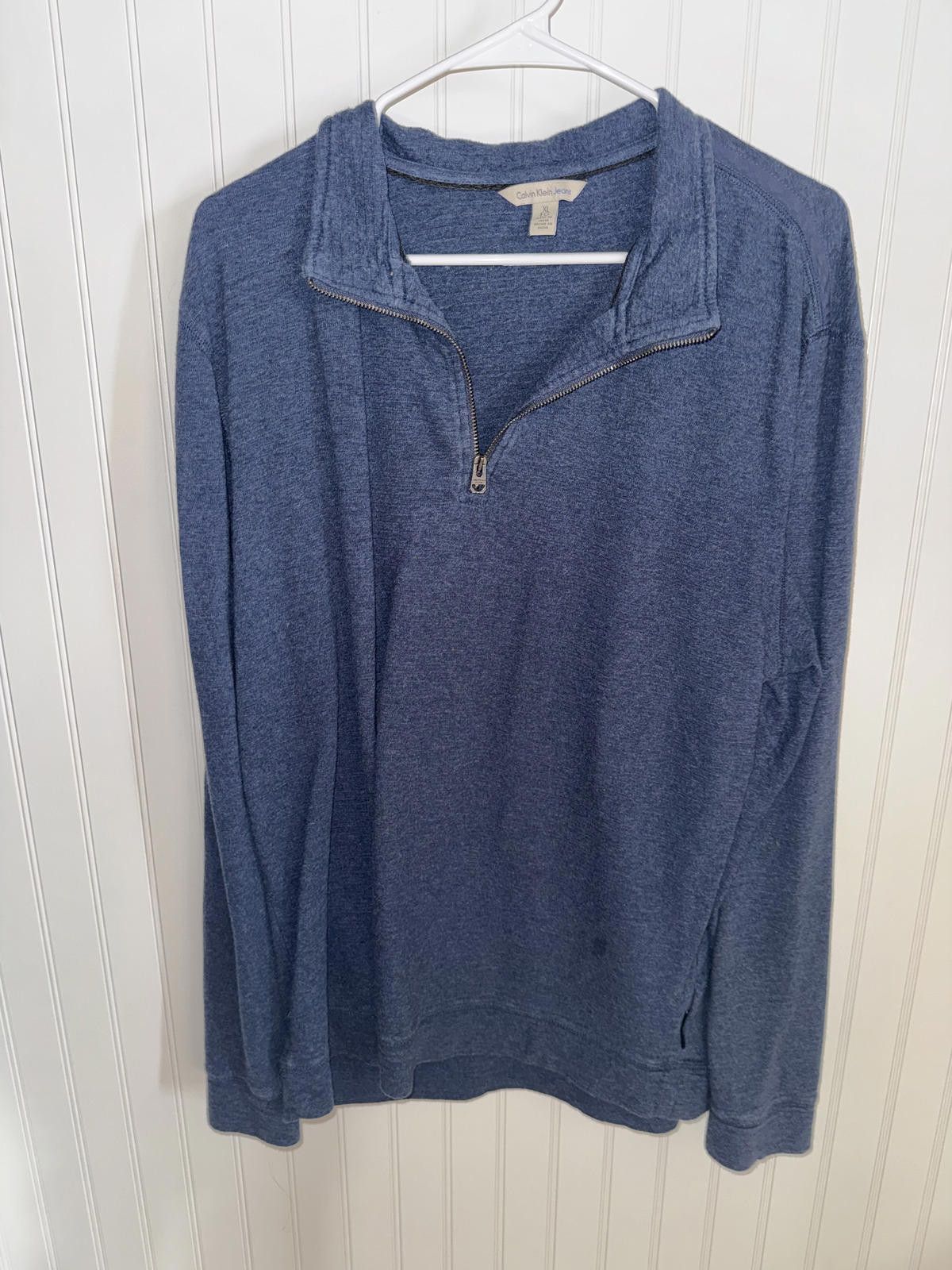 Calvin Klein Calvin Klein Jeans Men's XL Blue Quarter-Zip Pullover Sweath Size US XL / EU 56 / 4 - 1 Thumbnail