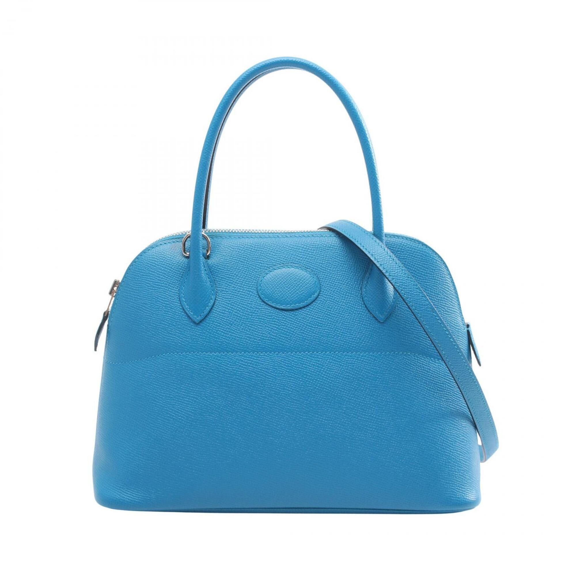 Hermes Hermes Bolide 27 2-Way Handbag, Leather, Veau Epsom Women's, Blue Size ONE SIZE - 1 Thumbnail