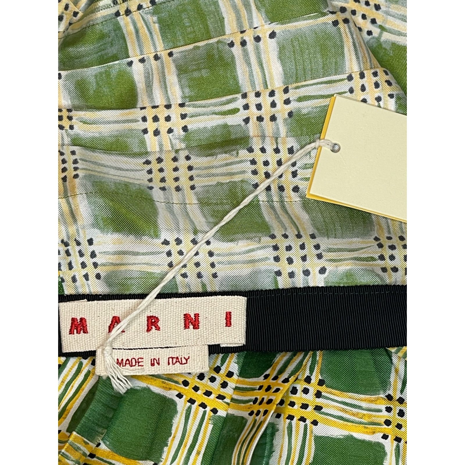 Marni Marni Check Field Silk Skirt, NWT Size 42 Size 28" / US 6 / IT 42 - 4 Thumbnail