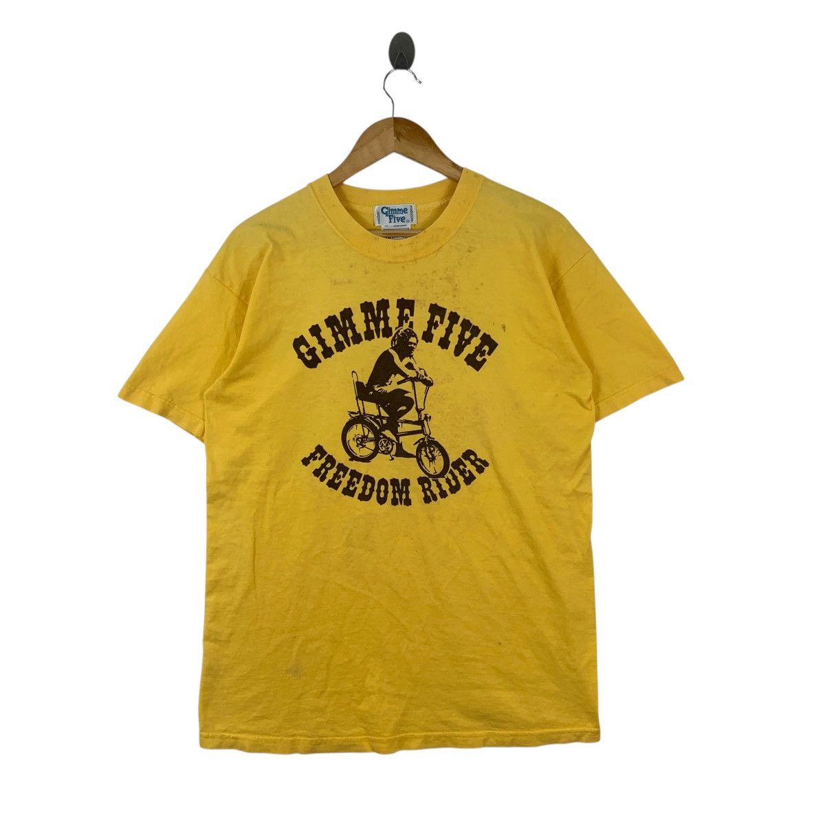 Gimme Five Vintage 90s GIMME FIVE Freedom Rider Japanese Brand Tshirt Size US M / EU 48-50 / 2 - 1 Thumbnail