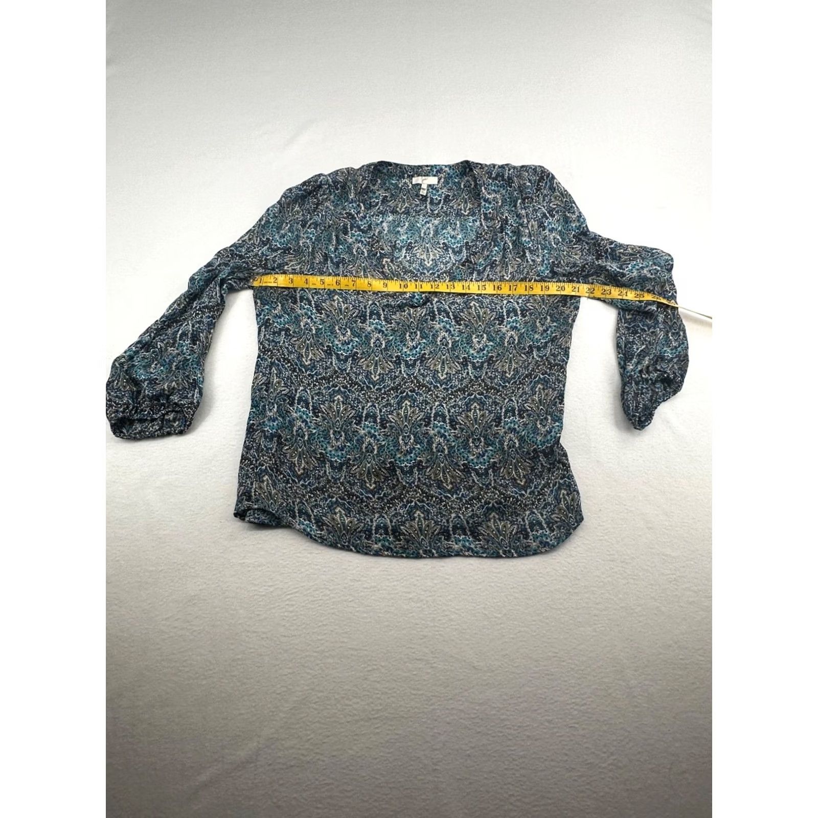 Joie JOIE Silk Blouse Paisley Print Blue Size L Womens Size L / US 10 / IT 46 - 4 Thumbnail