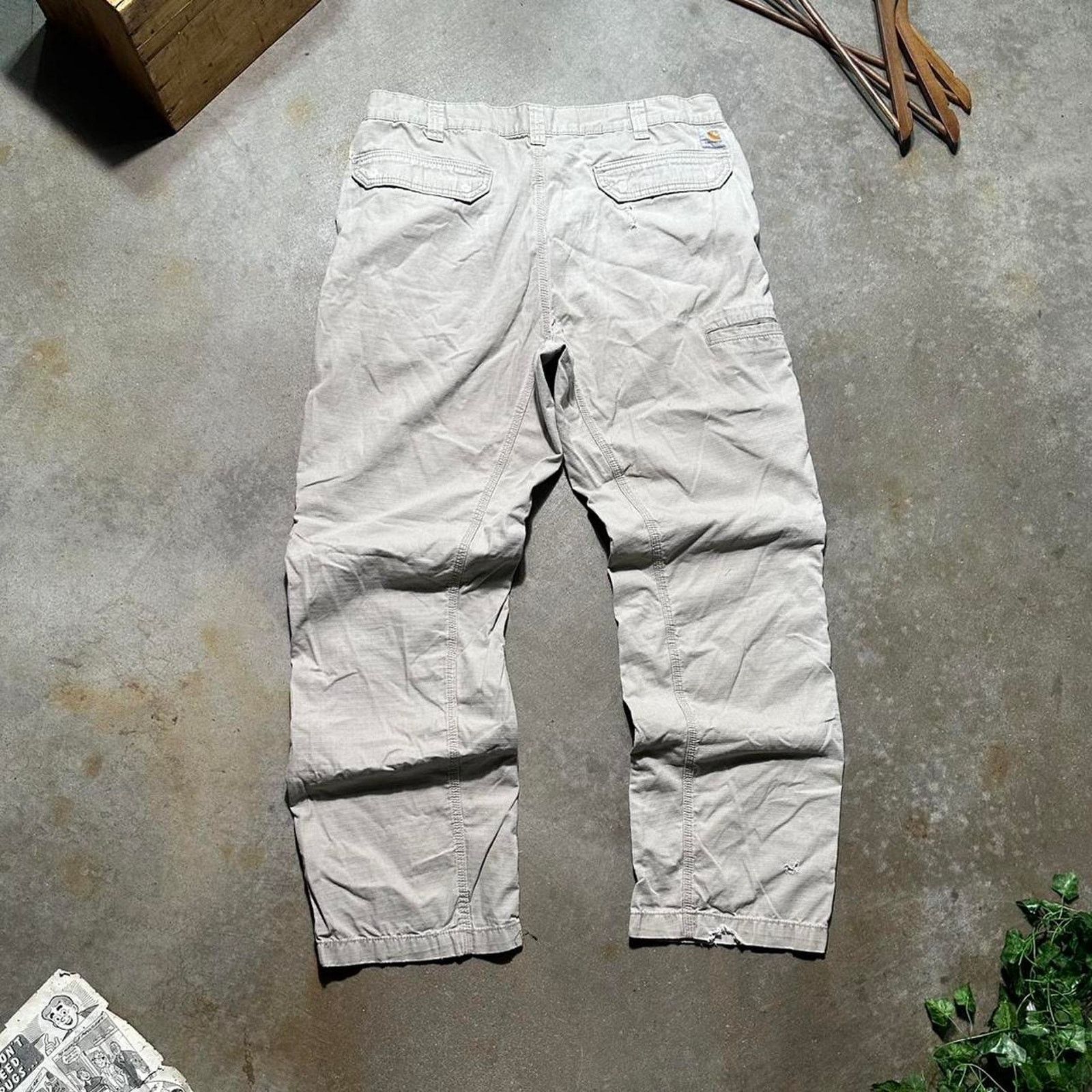 Carhartt Carhartt Tan Cargo Pants Mens 38x34 Relaxed Fit Baggy Skater Size US 38 / EU 54 - 2 Thumbnail