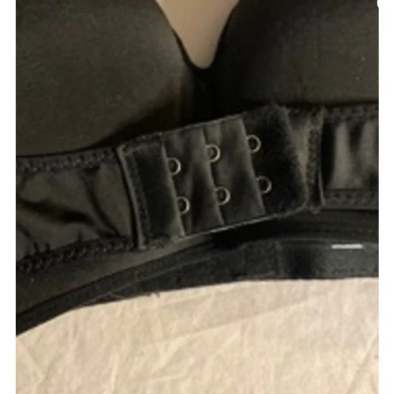Other OQQ Black Strapless Push-Up Bra Size 32/70 with Back Clasp Size ONE SIZE - 7 Thumbnail