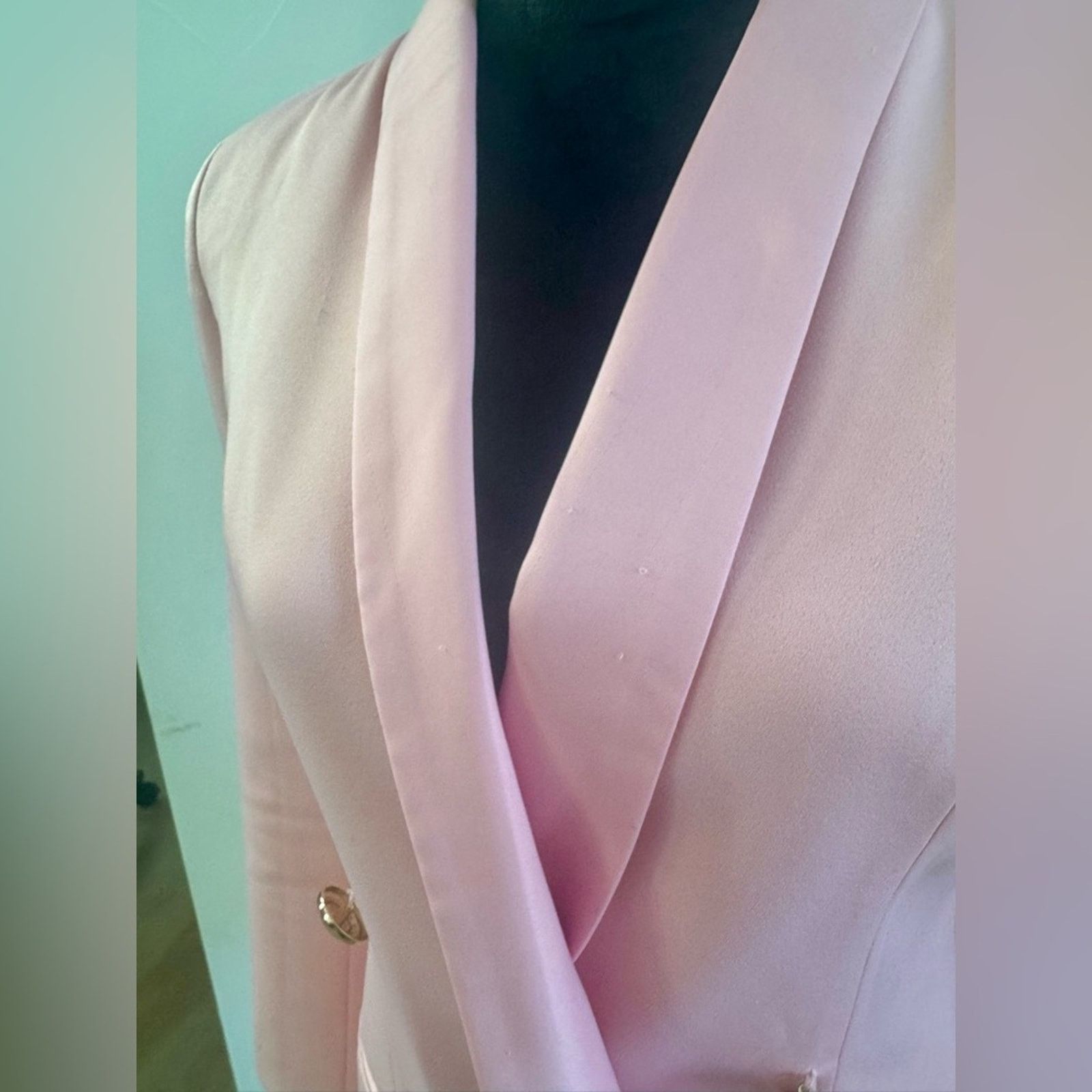 Other Elegant Pink Double-Breasted Women's Blazer Dress size S Size S / US 4 / IT 40 - 3 Thumbnail
