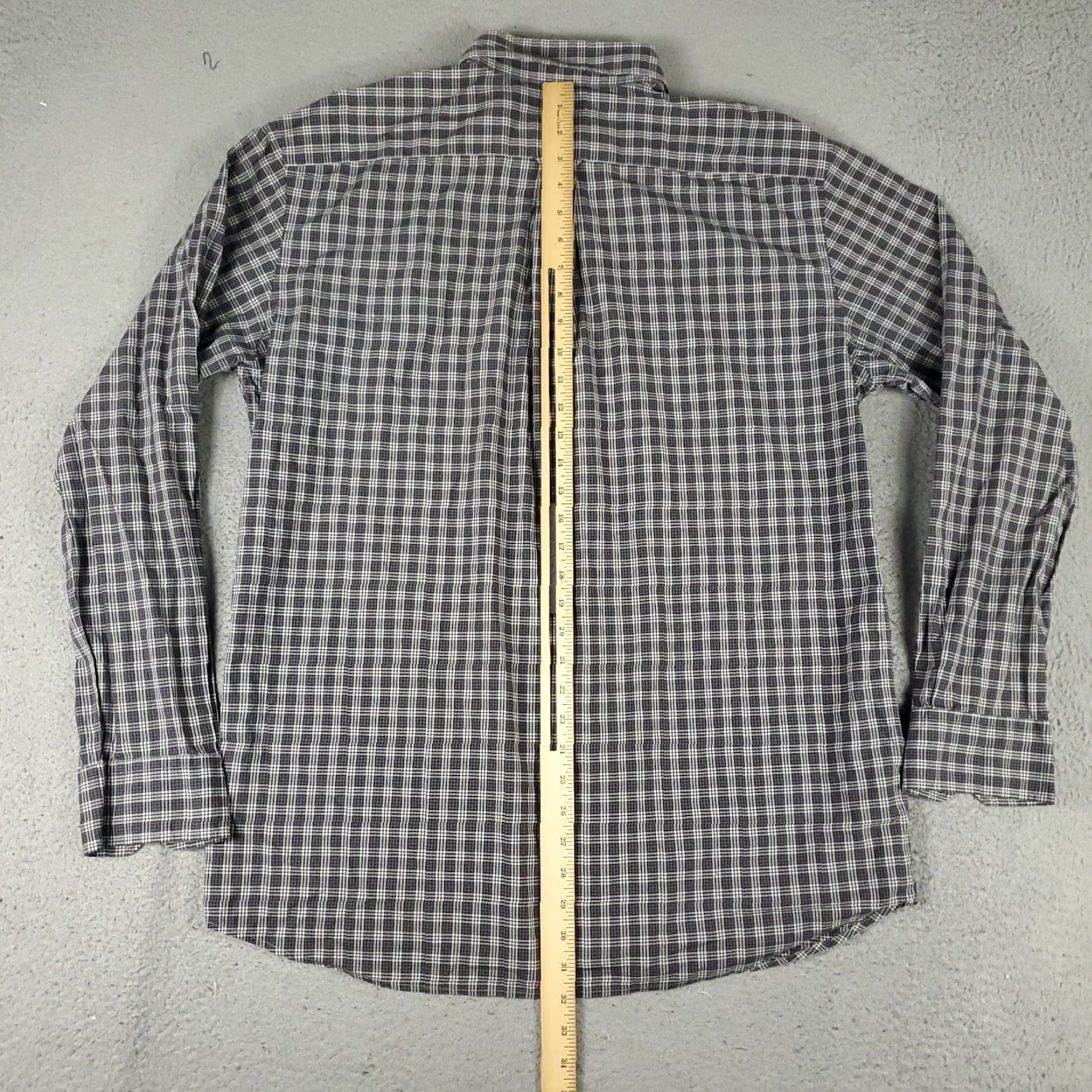 Faconnable Façonnable Button-Up Shirt Mens XL Gray Plaid Long Sleeve Casual Size US XL / EU 56 / 4 - 3 Thumbnail
