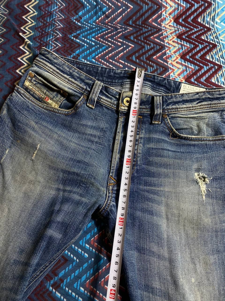 Diesel × Vintage DIESEL🔥THRASHED DISTRESSED DENIM Size US 30 / EU 46 - 8 Thumbnail